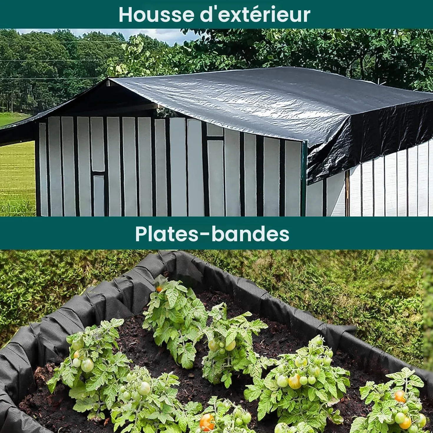 Bâche Bassin Extérieur 3x4m 0.2mm Epaisseur Liner Jardin pour Bassins d'Agrément Poisson Cascade