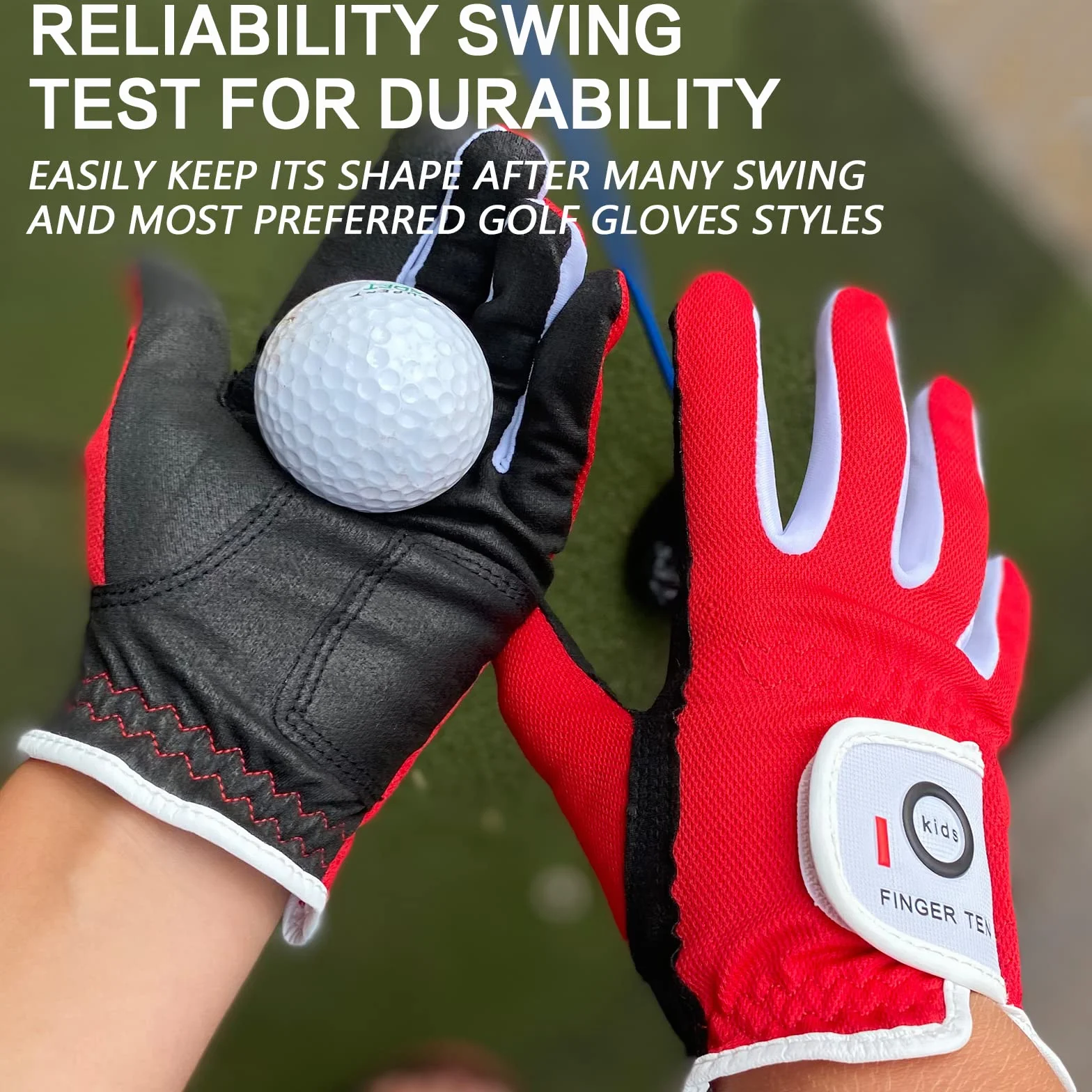 Gants de golf pour enfants et jeunes garçons et filles, main gauche, en microfibre synthétique respirante, pour droitier, 4 à 13 ans