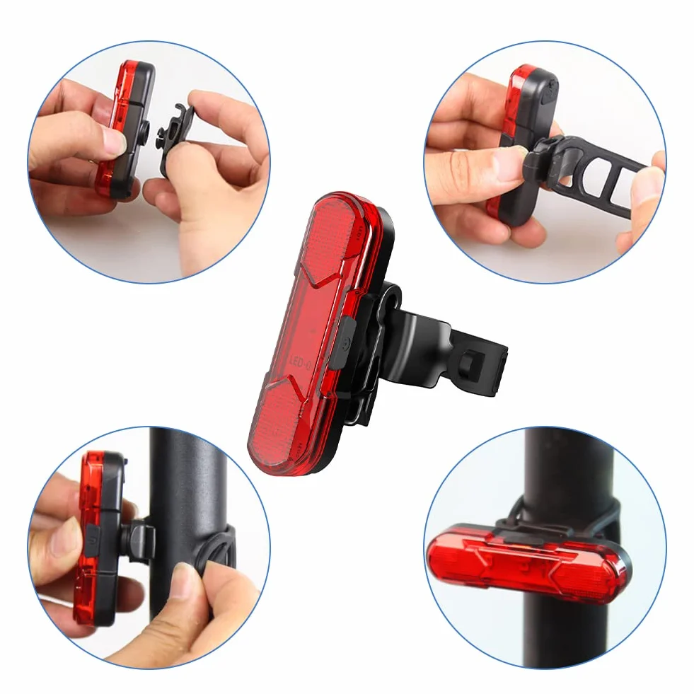 Feu Arrière,Feu Arrière VTT,Feux Arrière,Lampe Vélo,Feux Arrière LED,Lampe Vélos Arrière,Lumiere Vélos,for Vélo,Sac à Dos