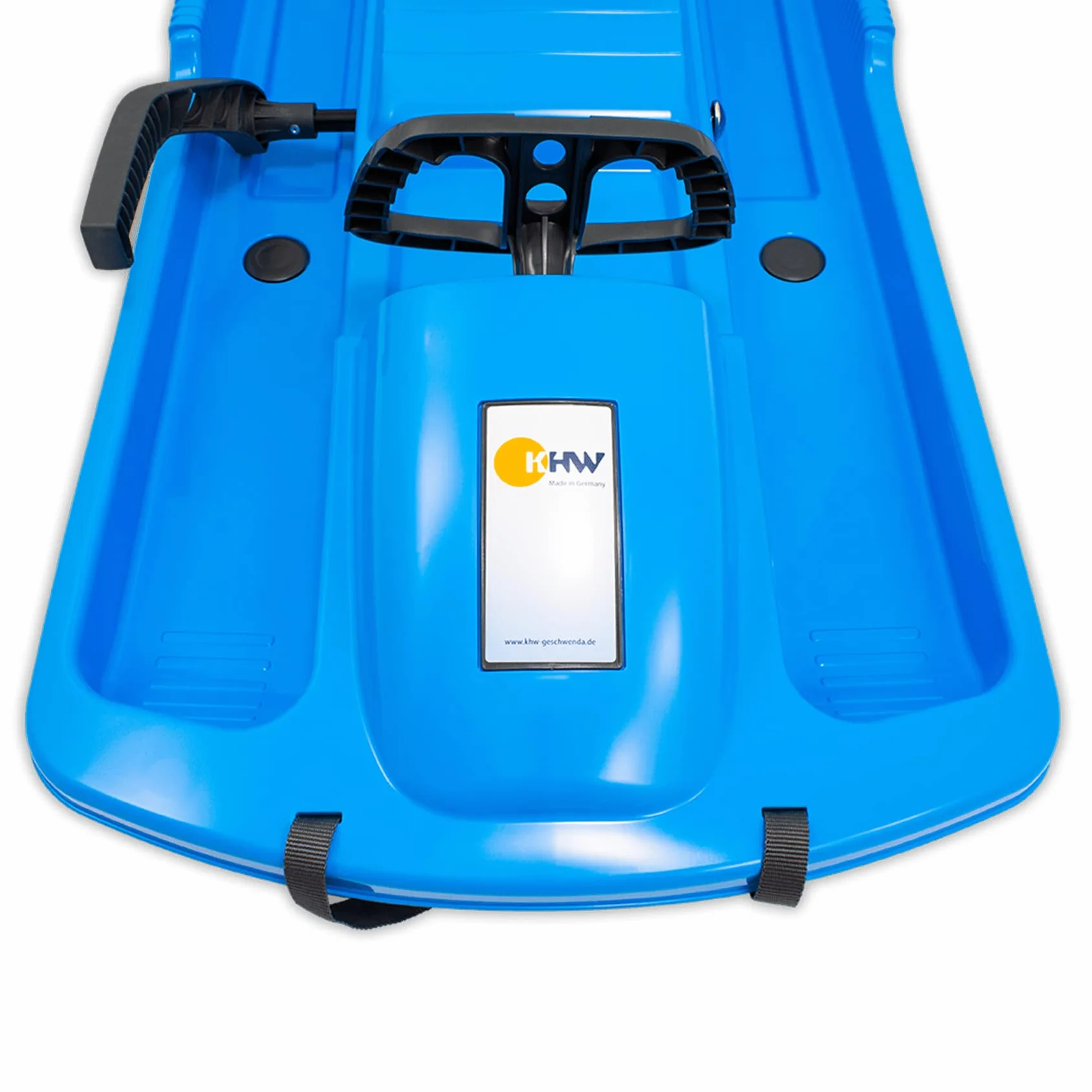 KHW Luge de Direction Snow Fox - 95 cm - Certifié TÜV - avec Corde de Traction - Système de Direction sophistiqué - Plastique résistant au Froid et à la lumière - Fabriqué en Allemagne