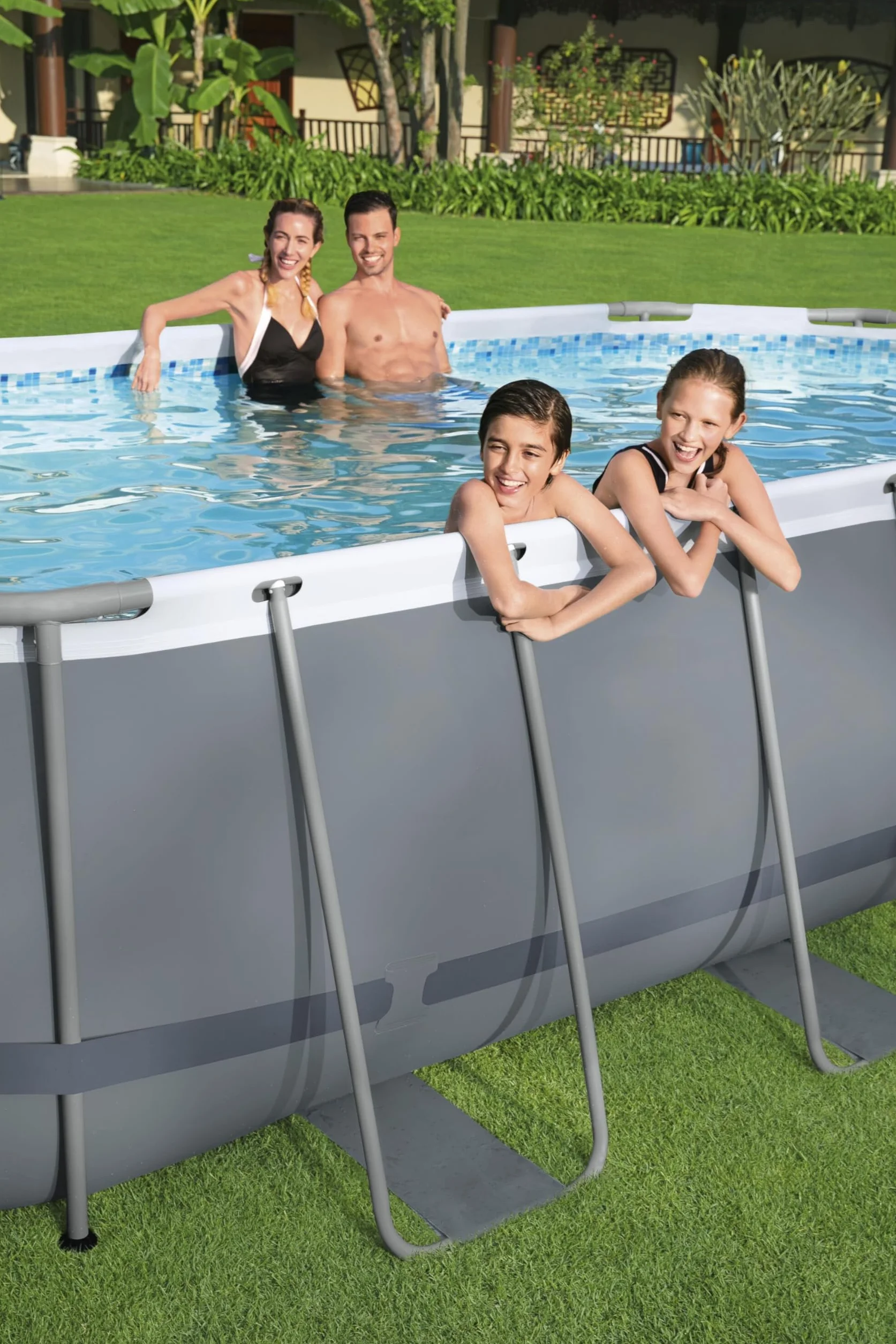 Bestway Piscine Hors Sol Ovale Power Steel 549 x 274 x 122cm