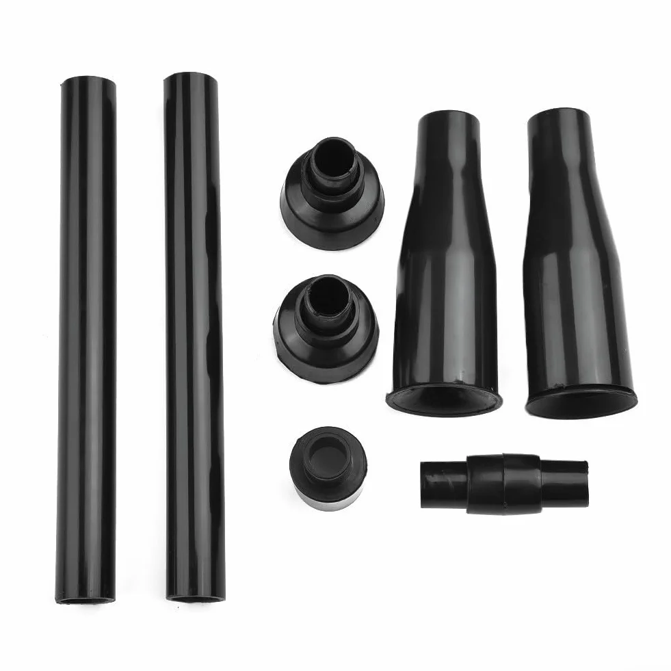 Buses de fontaine d'extérieur en plastique noir Lot de 8 pour bassin de jardin aquarium avec tubes d'extension réglables