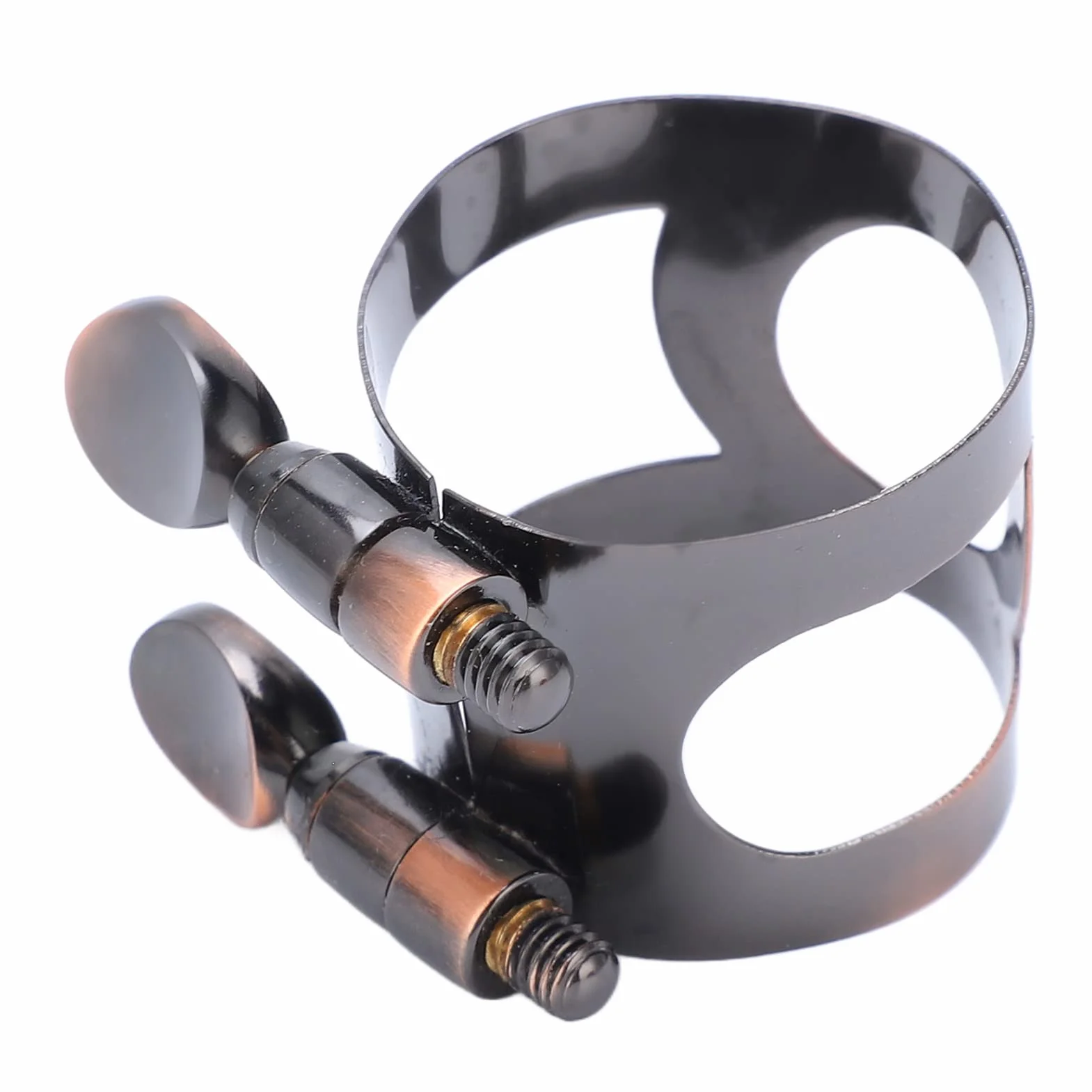Ligature de Clarinette Métal Clip Fixation Anche Rouge Antique
