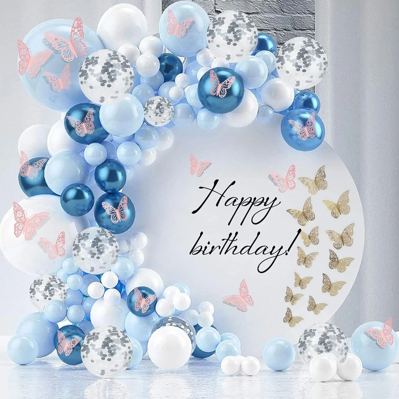 72 Pièces Ornements de Papillons 3D, Autocollants Peintures Murales Décoration Murale Chambre Fille Fête Mariage