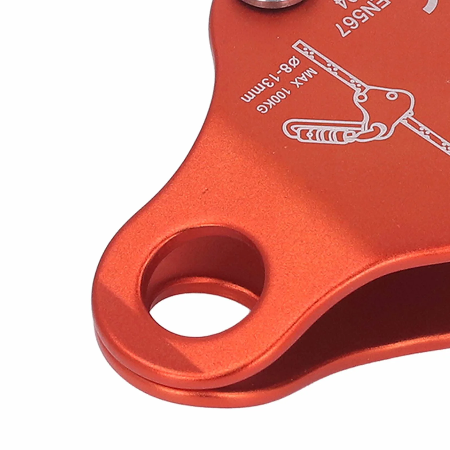 Keenso Bloqueur de Corde d'escalade en Alliage D'aluminium Autobloquant 8‑13 Mm Bloqueur de Corde d'escalade pour L'alpinisme d'escalade en Plein Air (Orange)