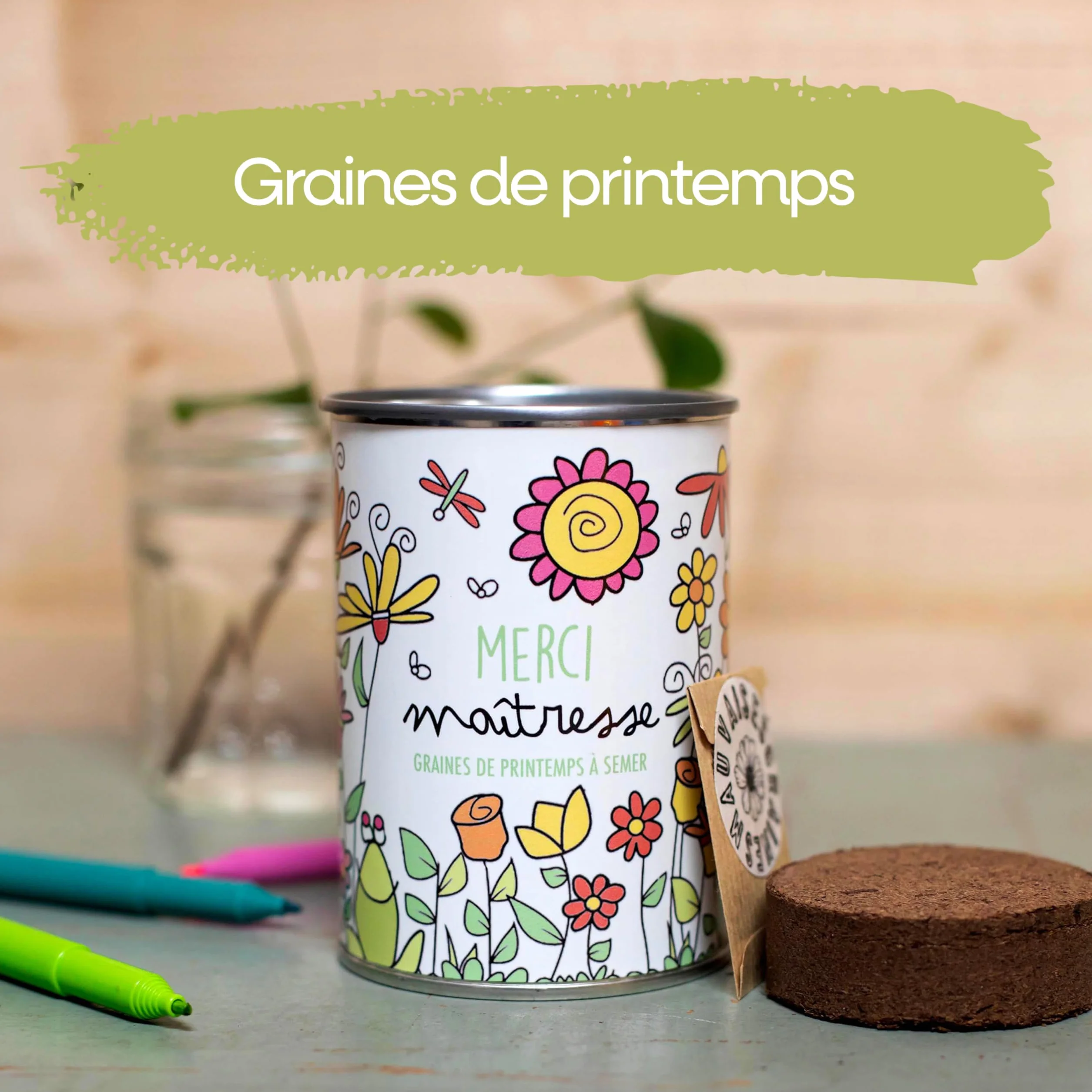 Mauvaises Graines Kit de Plantes à Semer en Boîte Cadeau Original Fabriqué en France