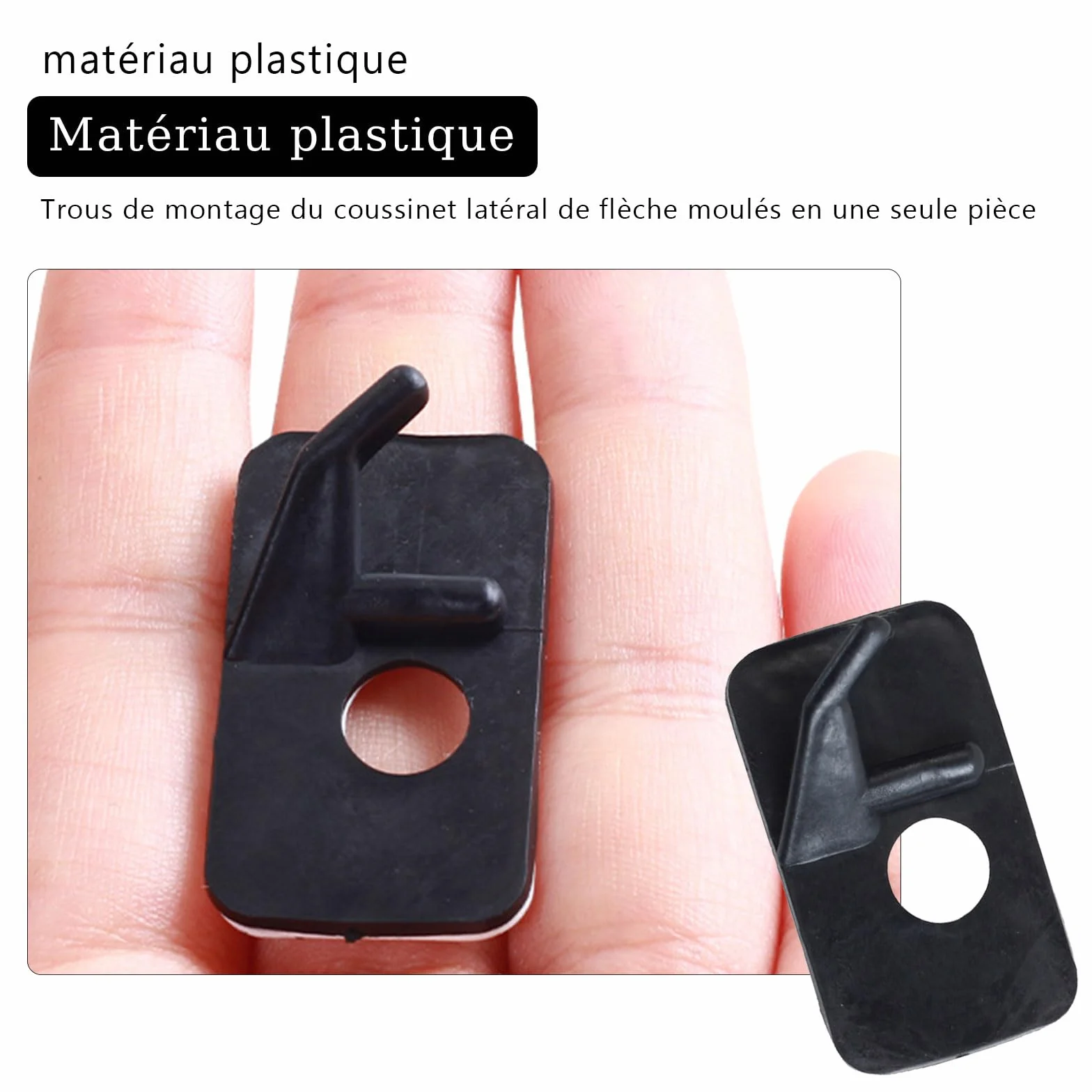GIONAR 8PCS Repose-Flèche de Tir à l'arc, RH Arc Classique Repose-Flèche, Chasse Tir Ciblage Accessoire, Classique Repose-Flèche en Plastique Noir Tir à l'arc pour Chasse Adultes Droitiers