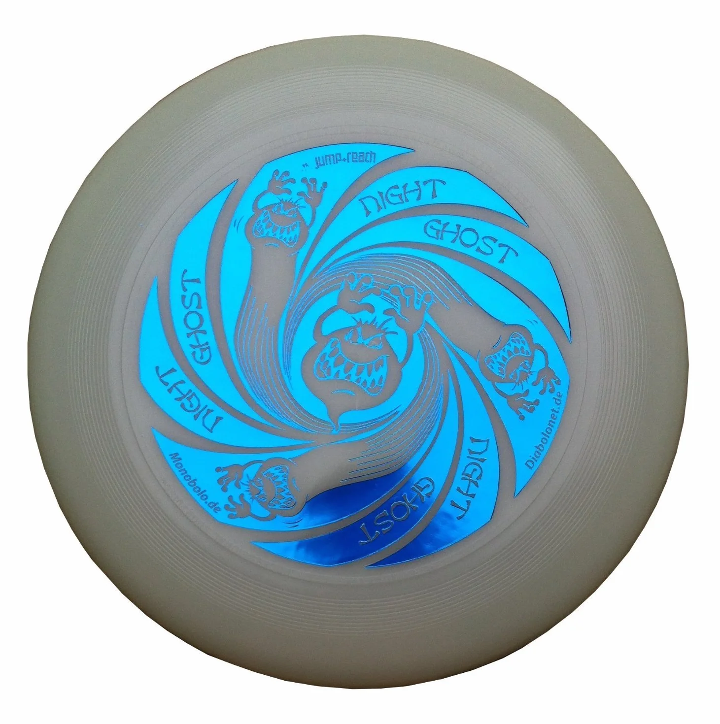 Discraft Ultimate Frisbee Ultra Star Ghost Night Glow Bleu métallique - Noctilucent