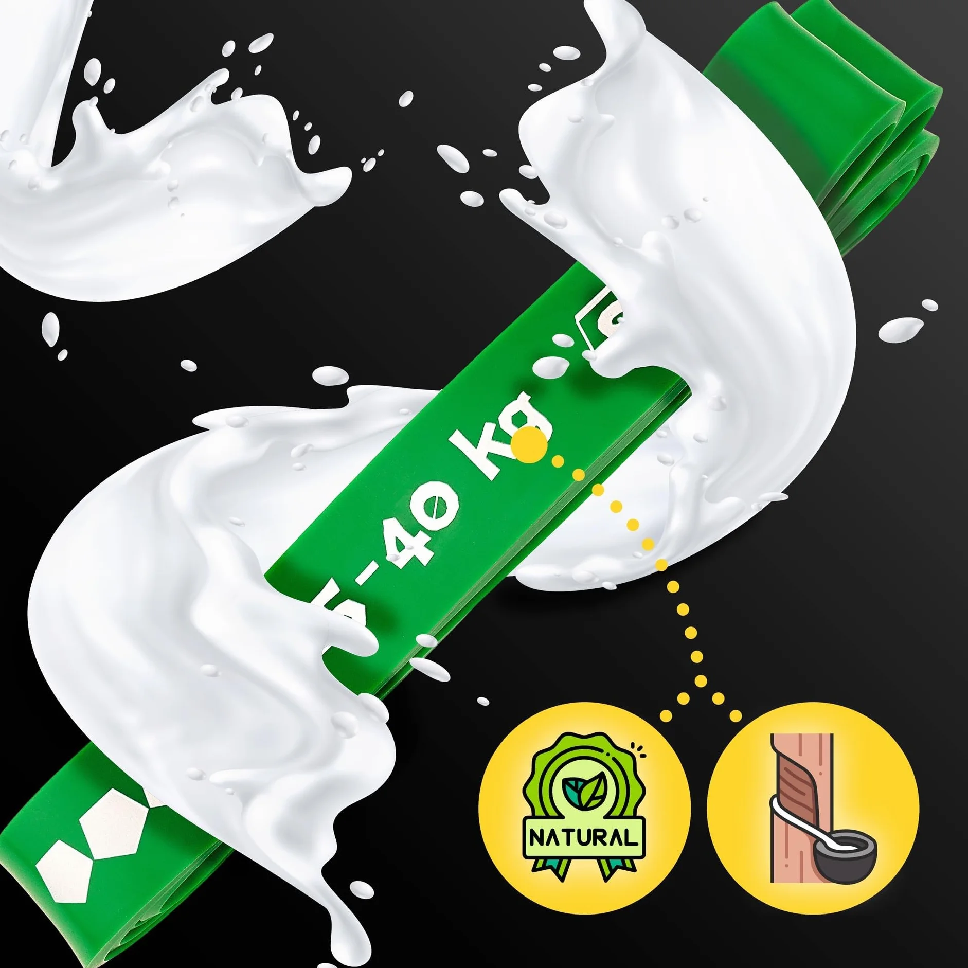 SENSEI Élastique Musculation Bande Élastique Fitness en Latex Naturel avec Guide, E-Book & Sac