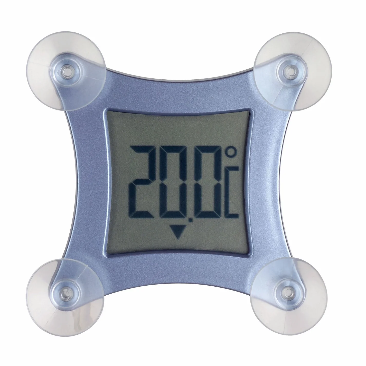 TFA Dostmann Thermomètre de fenêtre numérique Poco 30.1026, température extérieure, résistant aux intempéries, bleu métallique