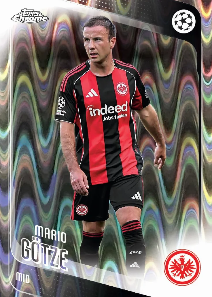 Topps Chrome® UEFA Club Competitions 2025-26 - Value Box (contient 7 paquets par boîte, 4 cartes par paquet)