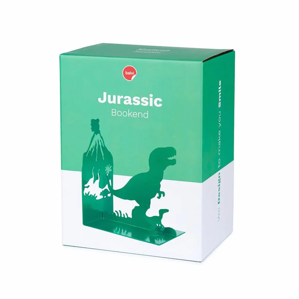 Balvi Serre-Livres Jurassic Vert Métal Inspiré Dinosaures