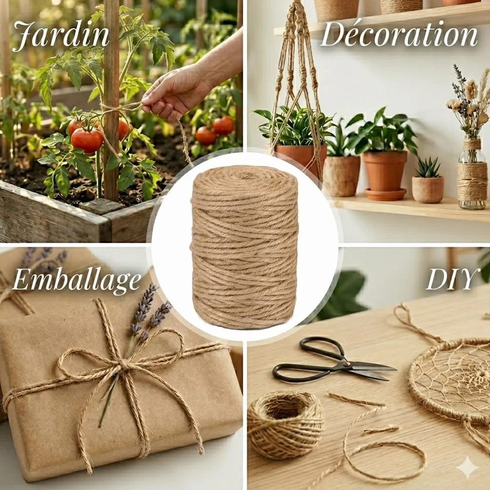Ficelle Jute naturelle Ø5mm 100 m La Cordeline CJN33