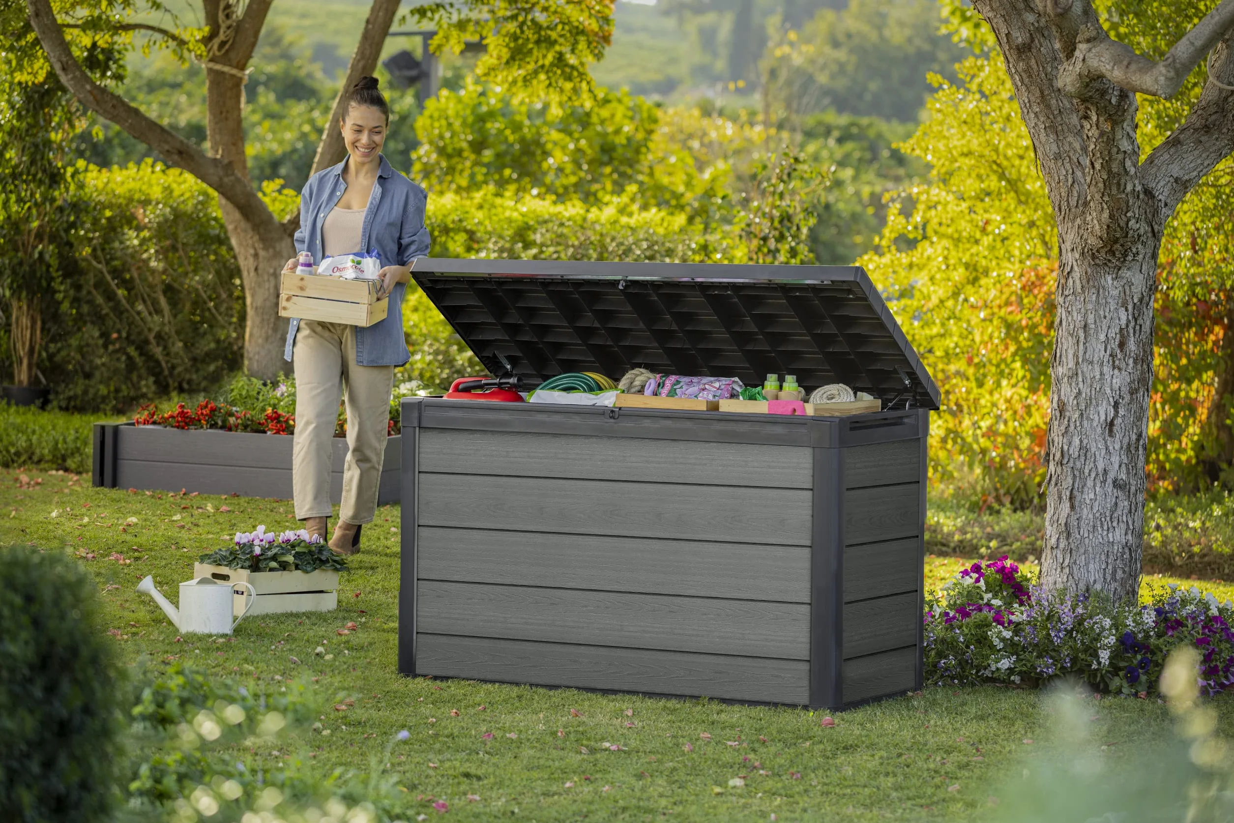 Keter Coffre de jardin Cortina gris 757 litres