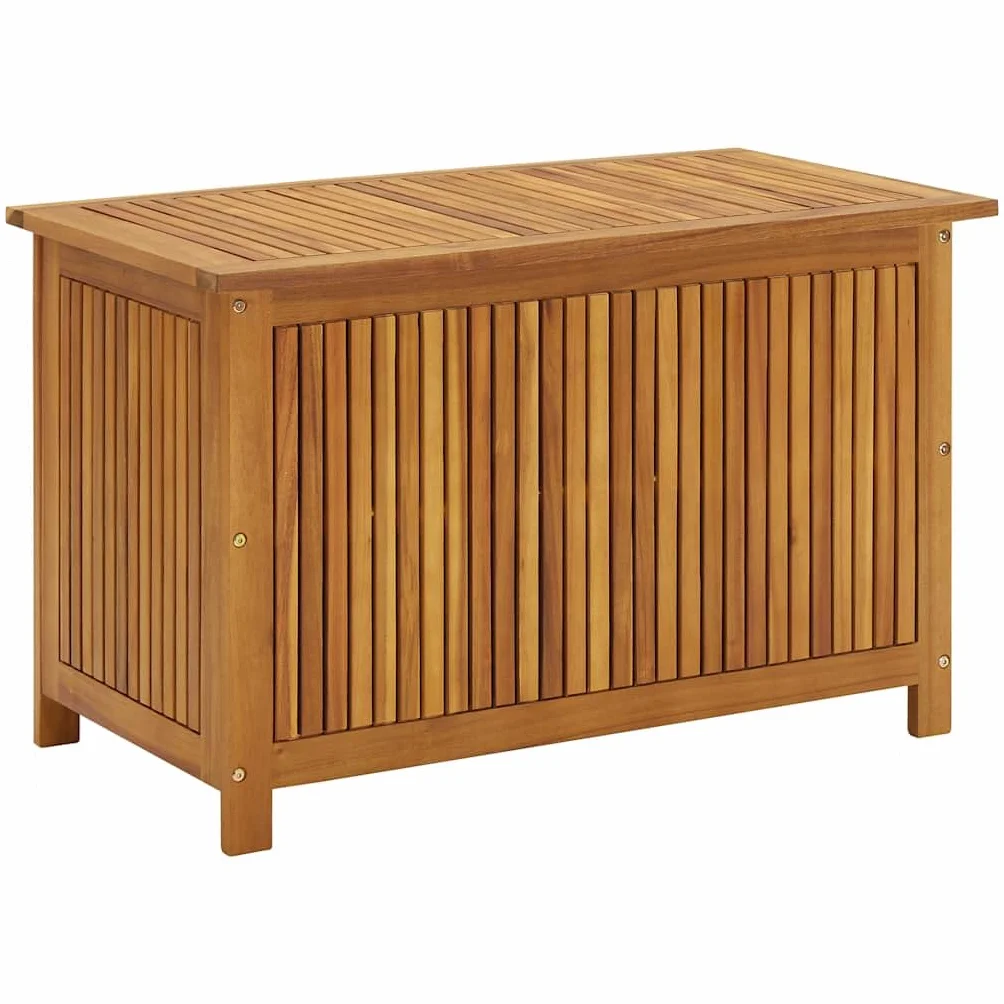 vidaXL Boîte de Rangement de Jardin Banc de Stockage en Bois d'Acacia Solide 90x50x58 cm