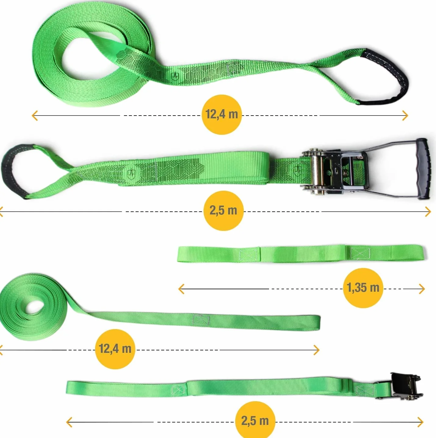 High Pulse Slackline - Kit Complet pour Adultes Débutants et Confirmés - Slackline 15m avec Sac de Transport, Sangle à Cliquet et Protection Arbre - Sport d'Équilibre Facile à Installer dans le Jardin