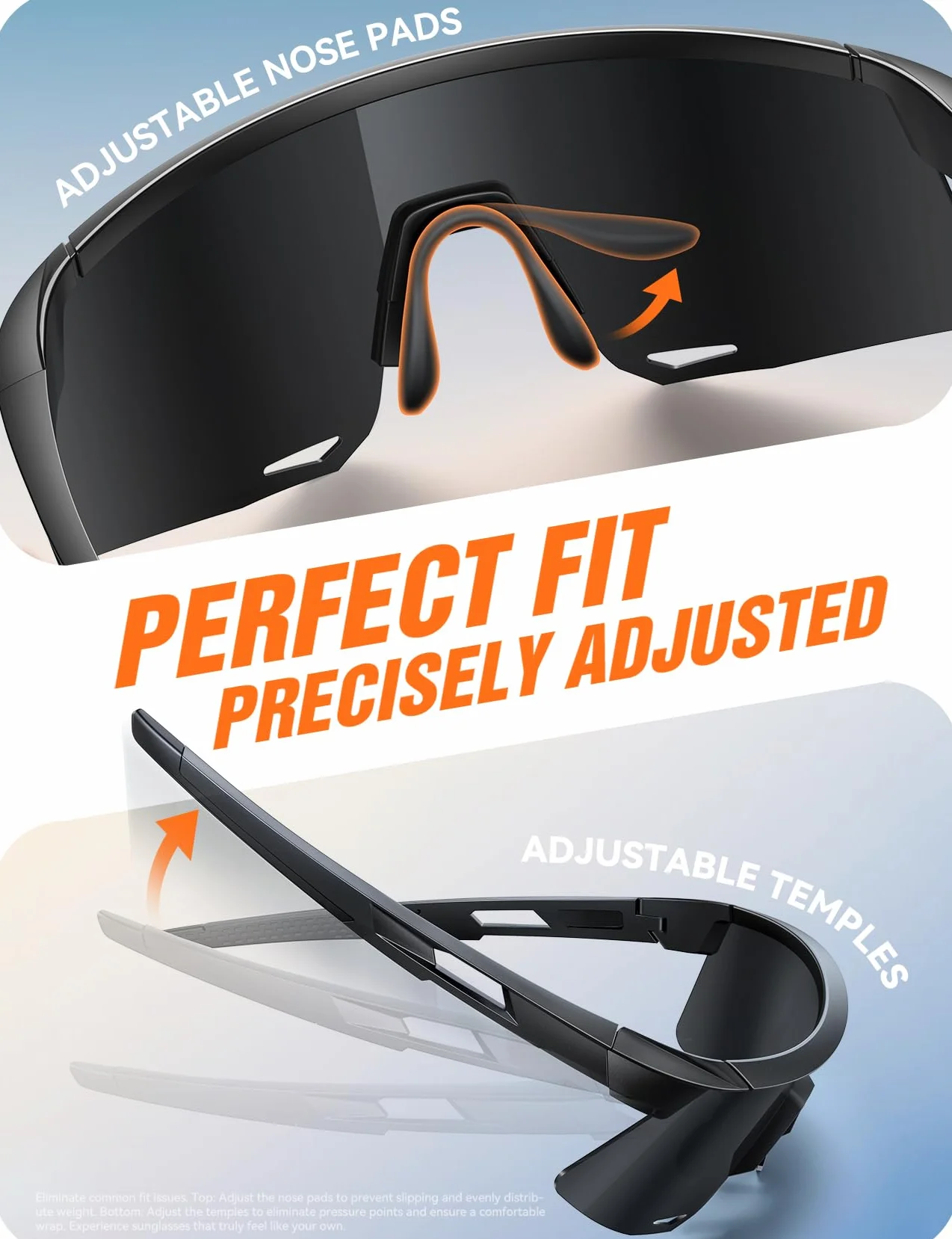 JOYROOM Lunettes de soleil de vélo pour homme et femme UV400 TR90 - Cadre flexible - Lunettes de sport rapides pour vélo, vélo électrique, course à pied, extérieur - Noir