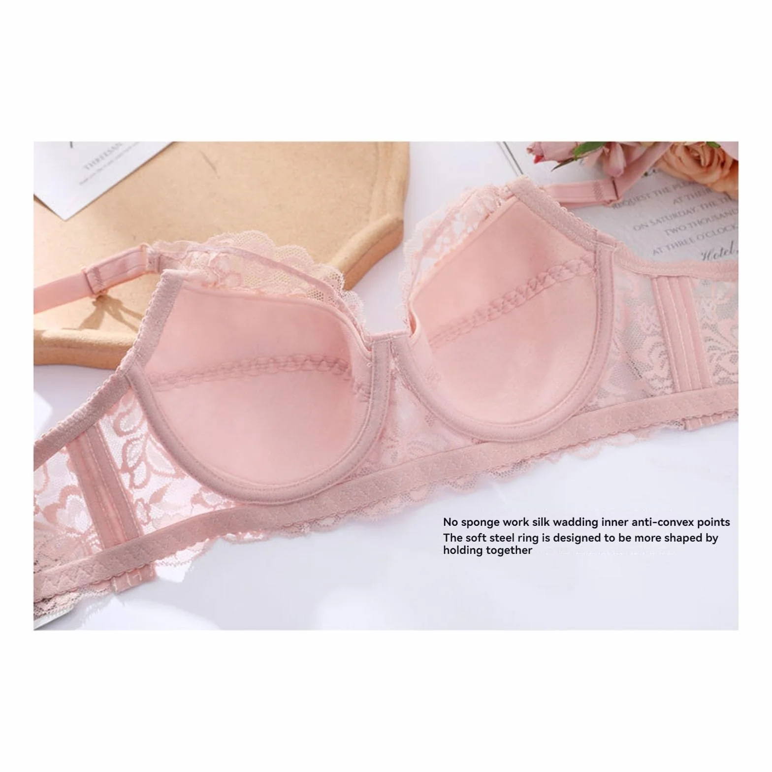 Soutien-Gorge 3 pièces pour Femme, Grande Taille, Dentelle Bustier Harnais