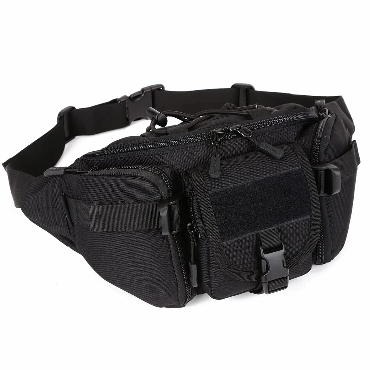 Huntvp Sac Banane Homme Femme Tactique Sacoche Banane Militaire avec Porte Bouteille Sac de Ceinture Bandoulière Multifonctionnel pour Randonnée, Voyage, Camping, Gym, Cyclisme