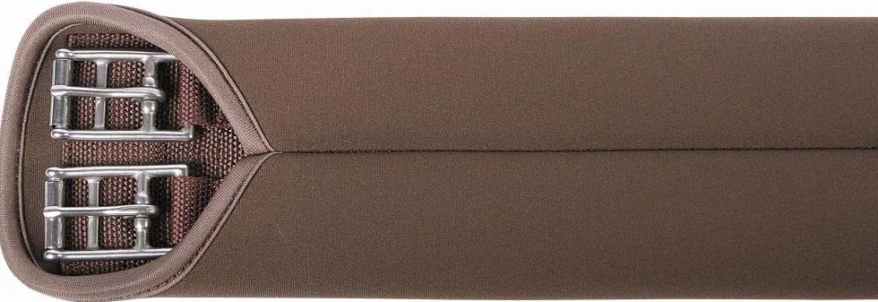 Harry's Horse Selle Sangle Sangle courte en néoprène sangle de dressage lisse Marron droite