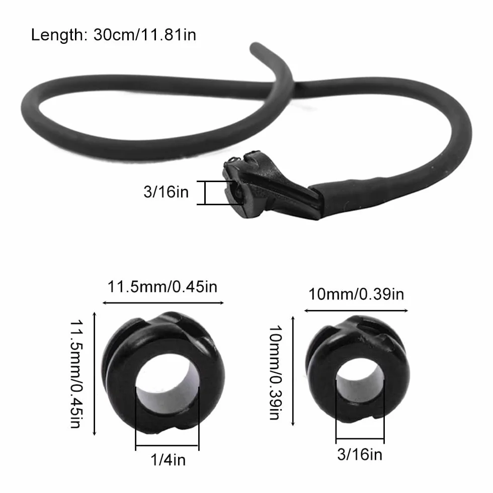 DONGKER 3 Pièces 1/4 '3/16 "Peep Sight,3/16' Tir a l'arc Silicone Peep Sight Tube,Chasse Arc Sight Peep pour Tir a l'arc Accessoires d'arc Composé