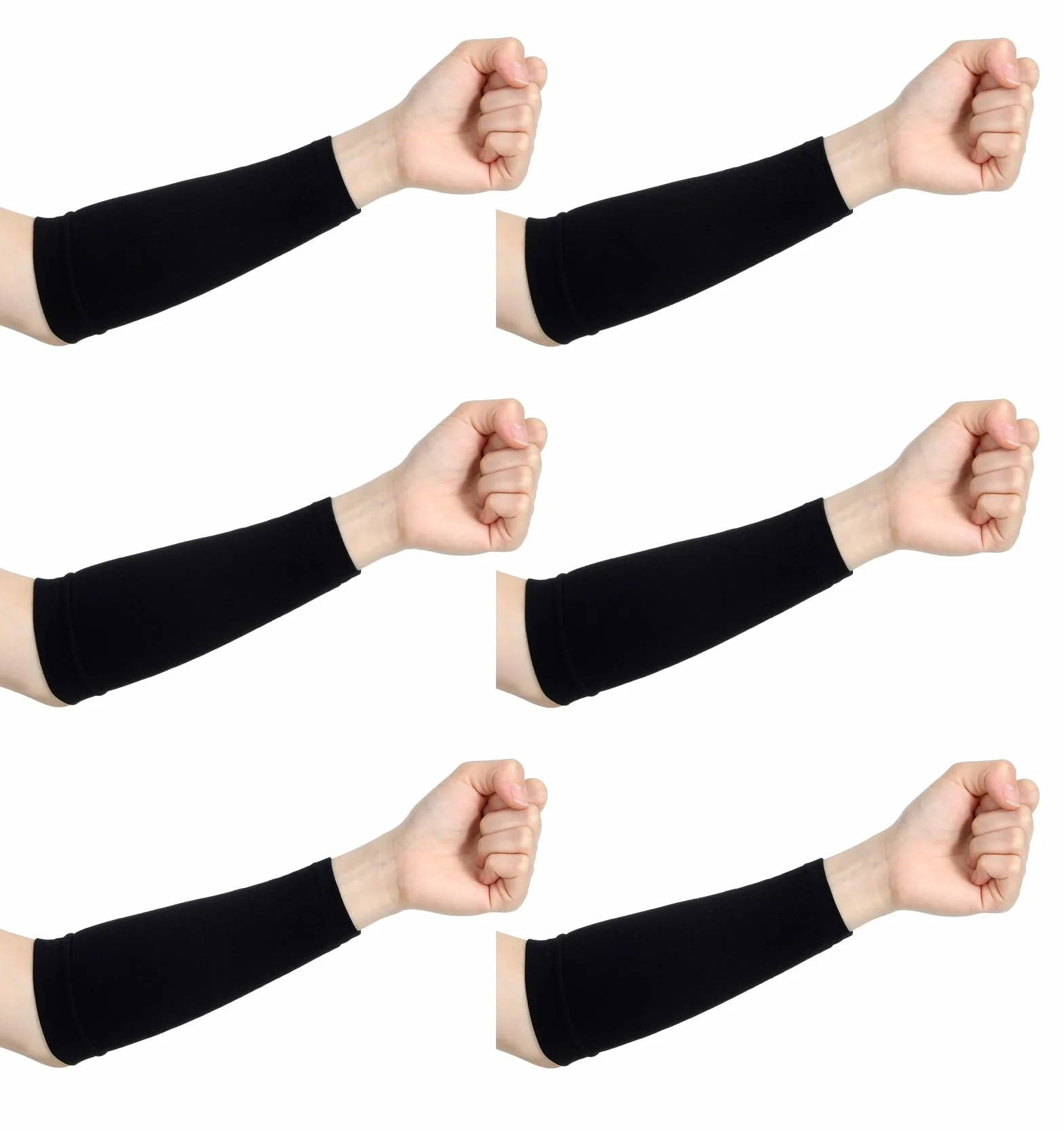 Lot de 3 paires de bandages pour avant-bras, manches de bras avec protection de compression, manches respirantes pour femmes et hommes, protection pour tatouage et sport