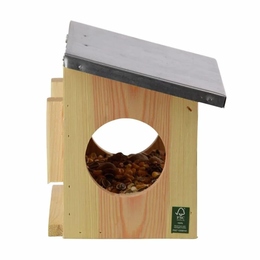 Esschert Design Mangeoire écureuils Bois 17,6 x 25,3 x 18,7 cm