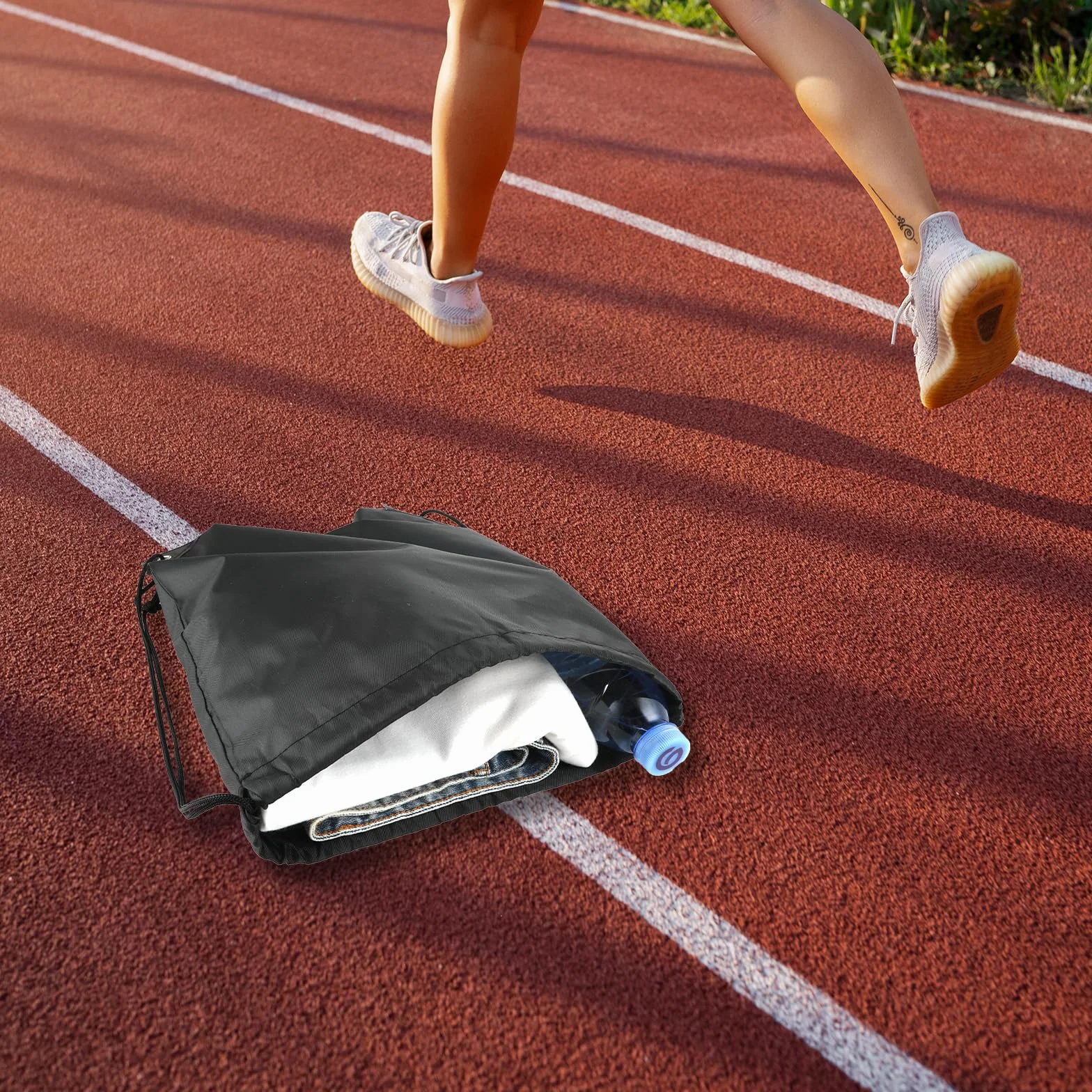 Gjinxi Sac à dos avec cordon de serrage 4 pièces, sac à dos léger à cordon pour homme et femme, sacs à cordon pour le sport, la gym, la natation, la plage, le football