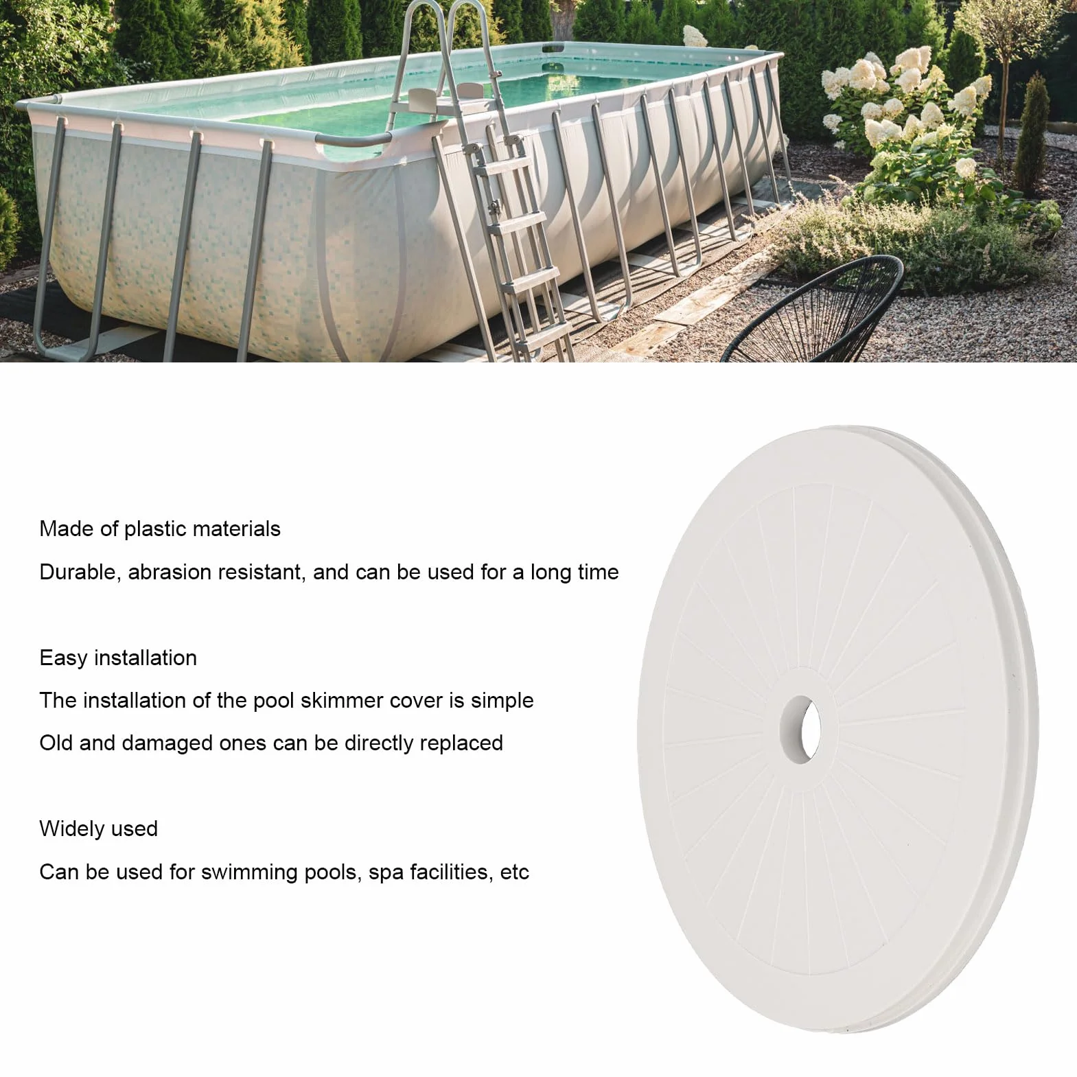 Couvercle D'écumoire de Piscine Rond en Plastique de Remplacement P6991 pour Piscine Spa