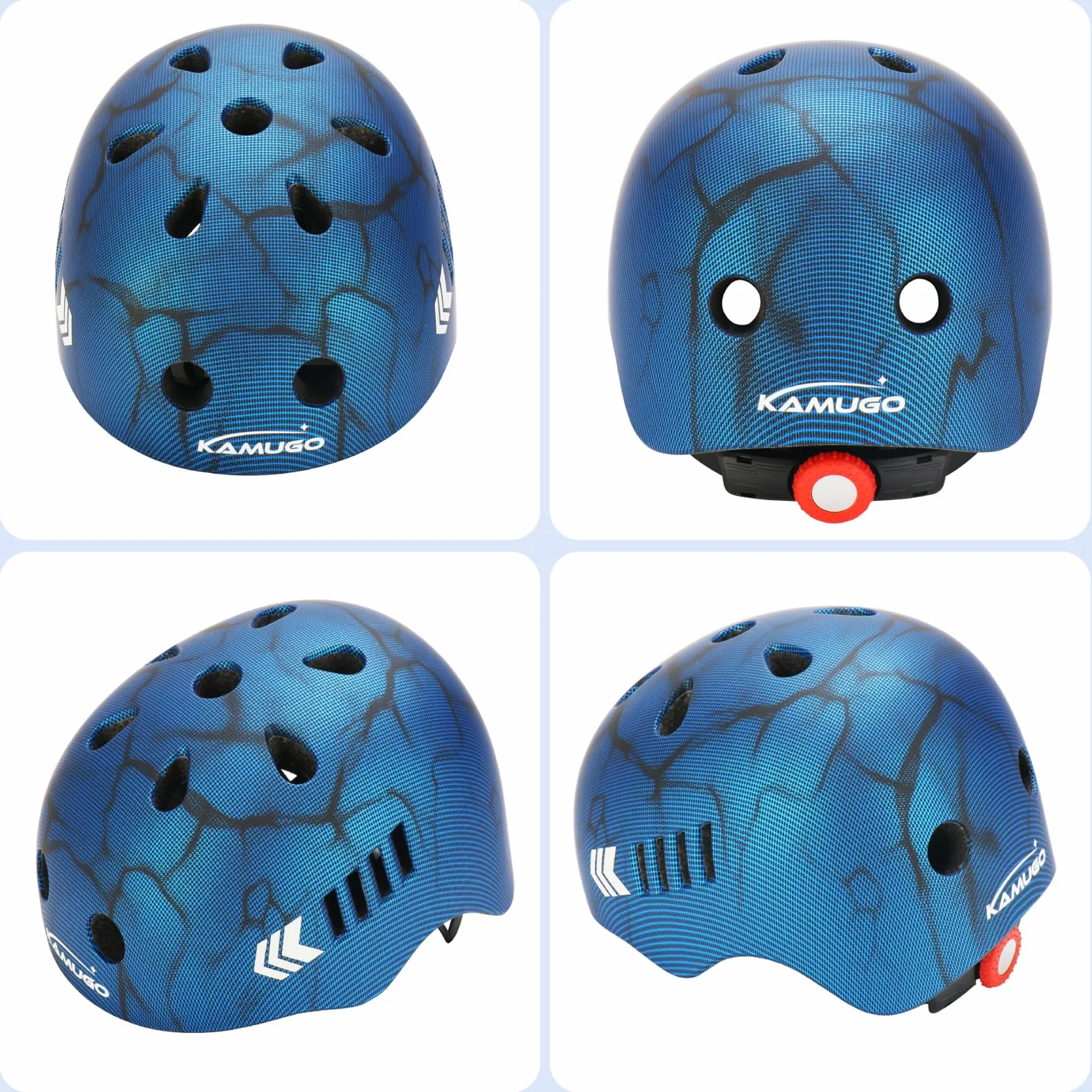 KAMUGO Casque Velo Enfant Ensemble, Casque pour Enfants pour garçons et Filles de 2 à 8 Ans, avec Un Ensemble d'équipement de Protection, Convient aux Scooters vélos Patins à roulettes