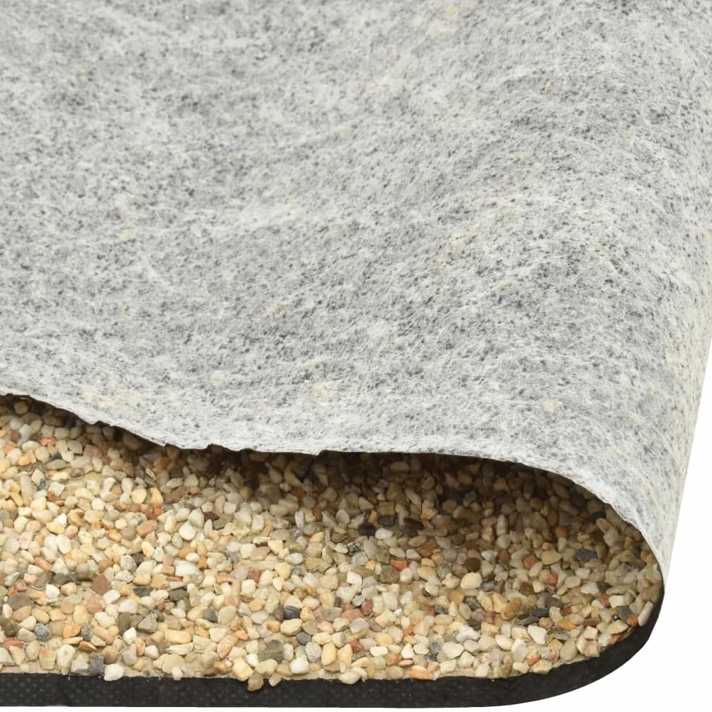 Tomostar Revêtement de Pierre Tapis Gravillonnée Sable Naturel 150x60 cm