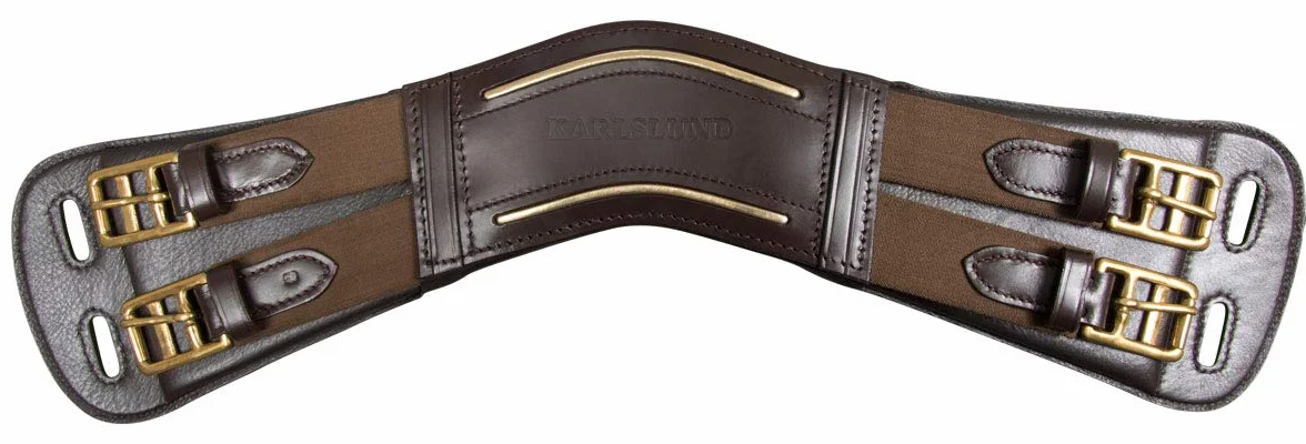 Karlslund Sangle anatomique en cuir marron foncé (45 cm)