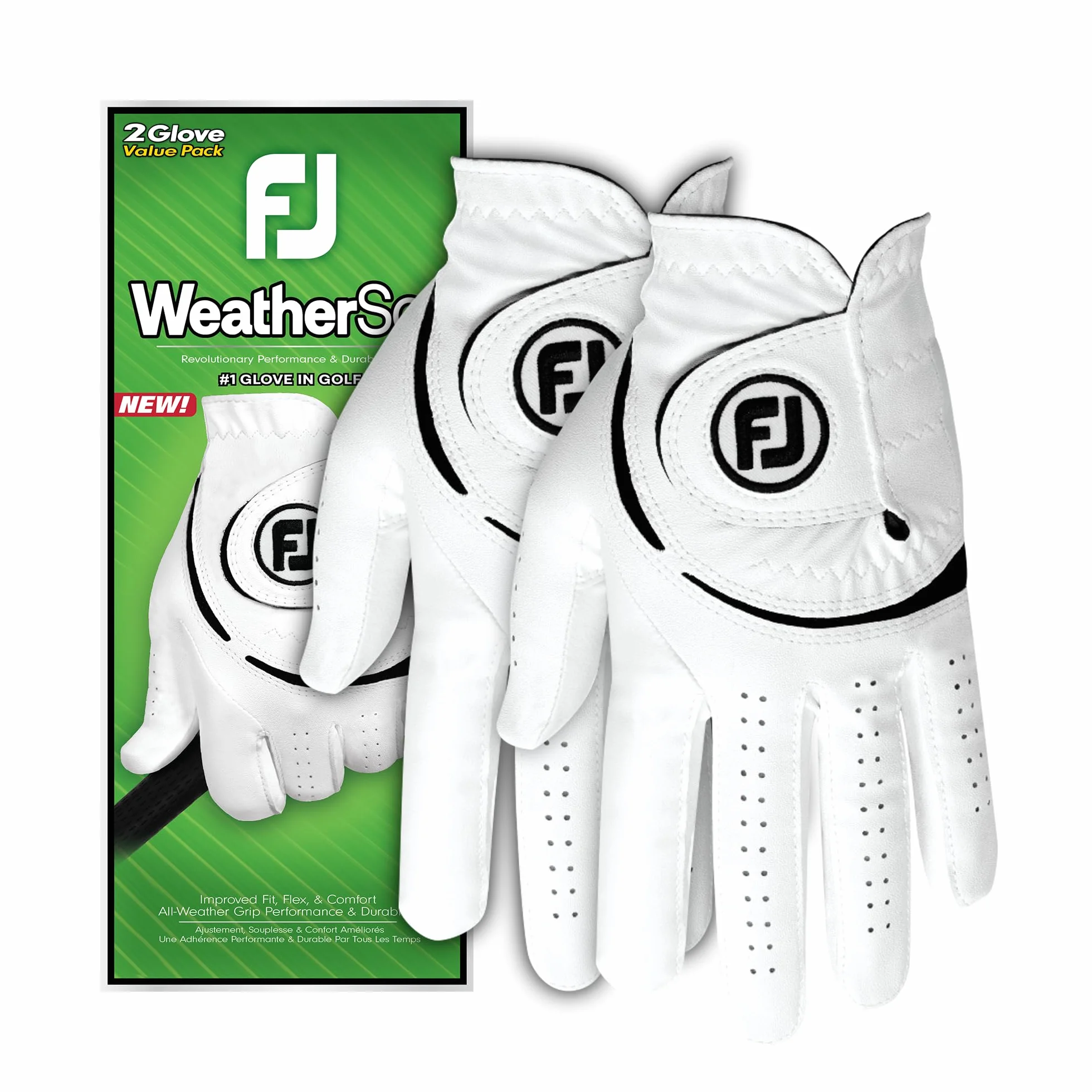 Footjoy WeatherSof Lot de 2 Gants de Golf pour Homme