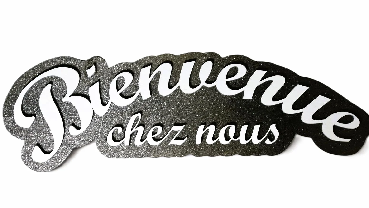 Enseigne décorative en bois Bienvenue chez nous | À accrocher ou à poser, Porte, Entrée, Fait main en France