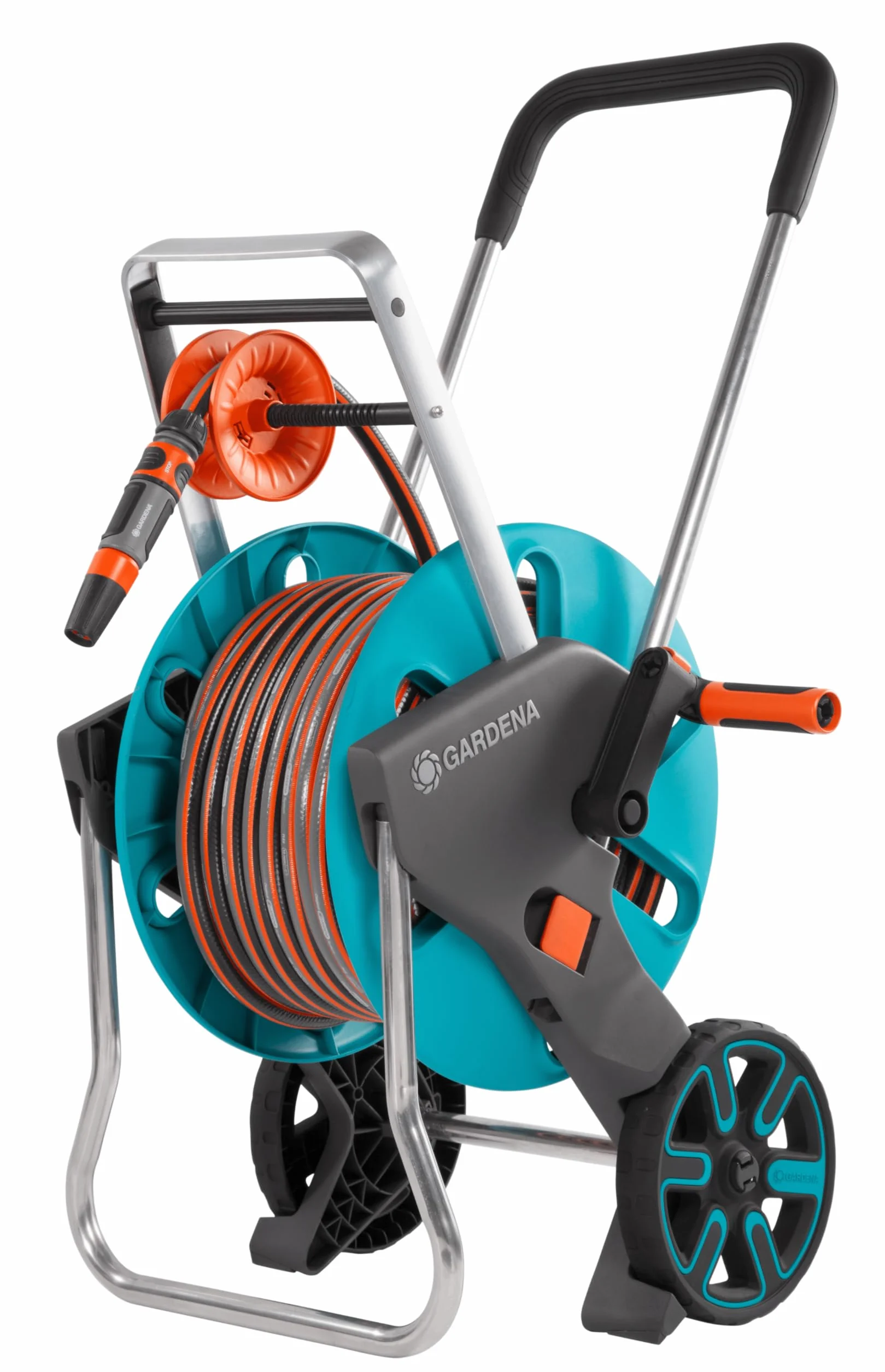 Gardena CleverRoll M Easy dévidoir sur roues 60 m cadre métallique robuste antigoutte