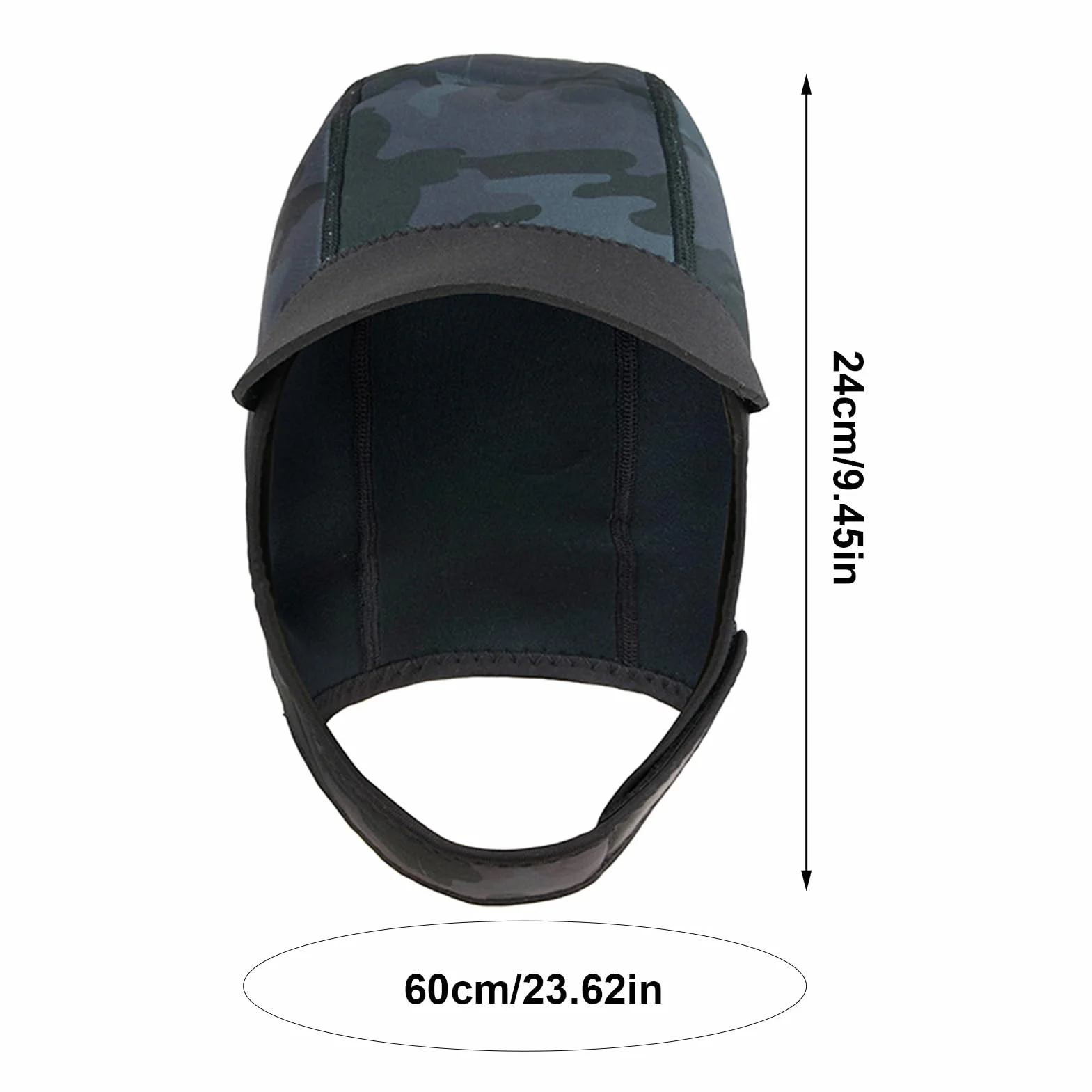 Capuchon de plongée 2 mm | Chapeau de surf en néoprène léger et isolant, accessoire anti-connecté et anti-UV pour sports nautiques, tête et oreilles de protection, idéal pour le surf, paddle, apn