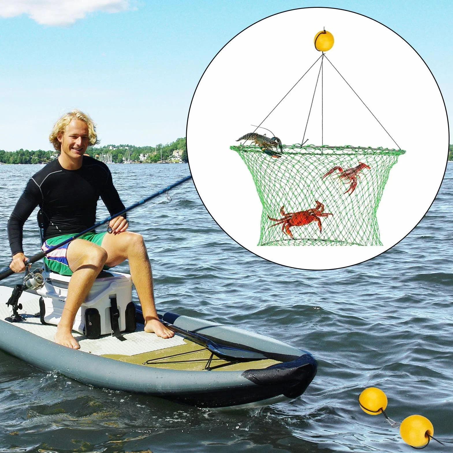 Flotteurs à Corde pour Piscine Marqueur Attractif avec Cordon pour Navigation Bateau Kayak