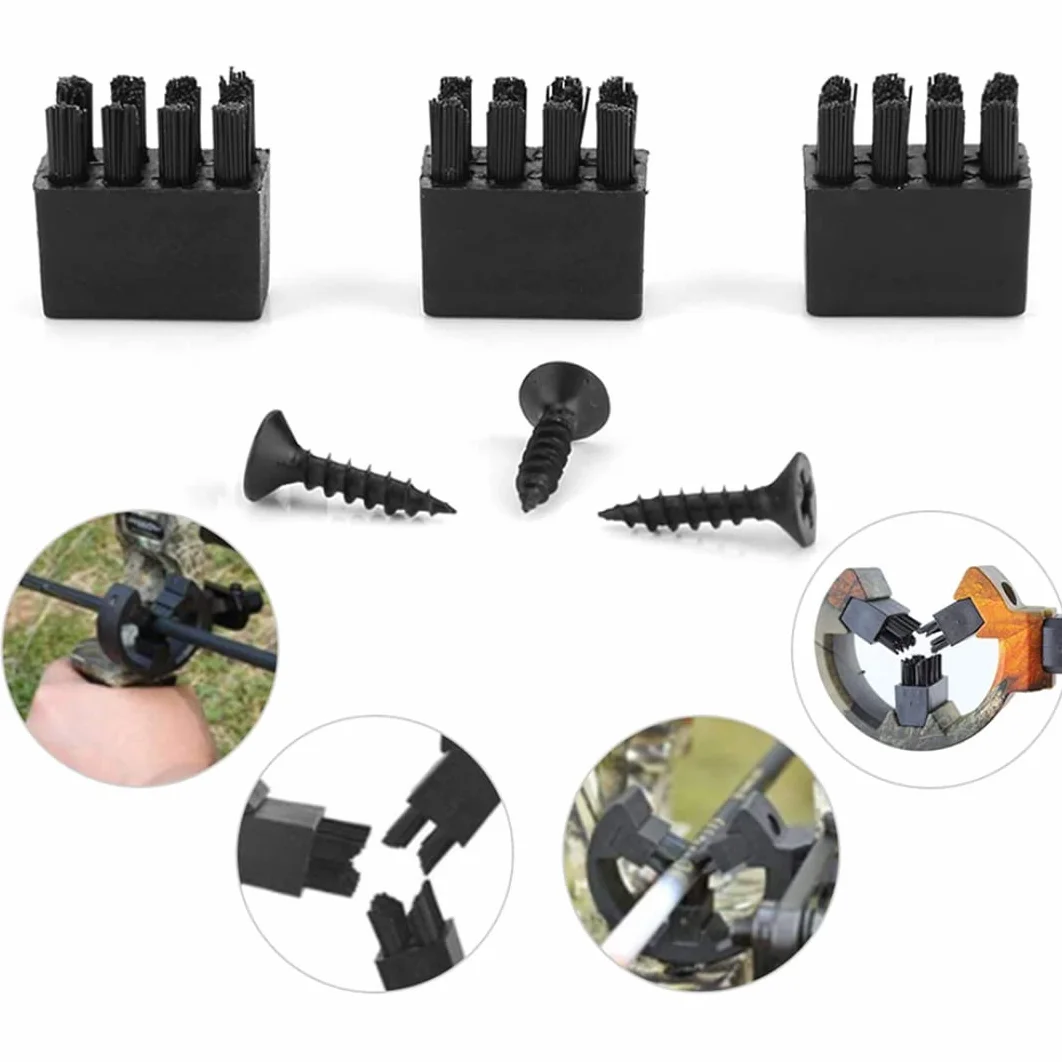 Arrow Rest Bow Rest Plastic Bross Accessoire de tir à l'arc pour Le Remplacement d'arc Noir 6pcs, brosses de Repos de flèche