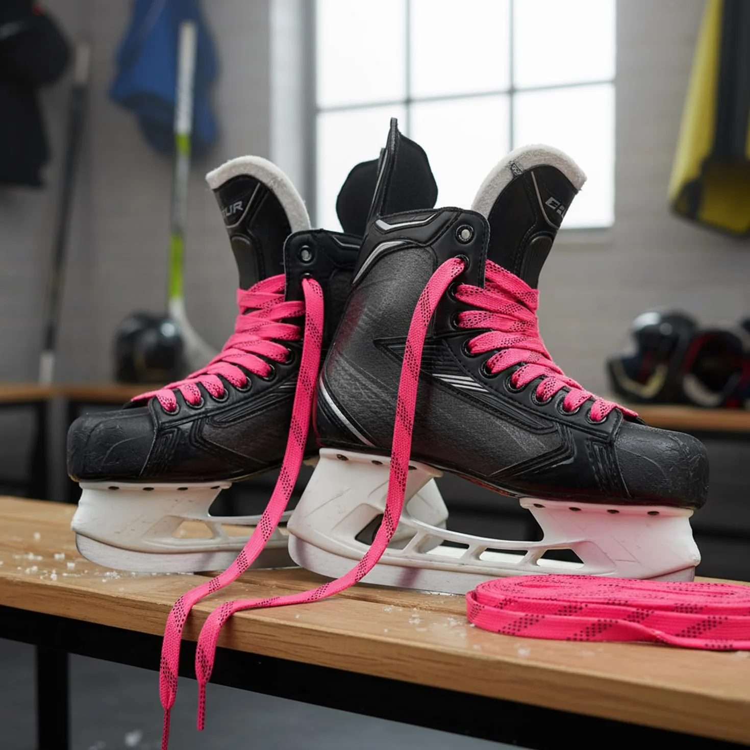 Lacets de Hockey Cirés, Tissés étroitement pour Patins à Roulettes, Imperméables Anti-Neige et Glace