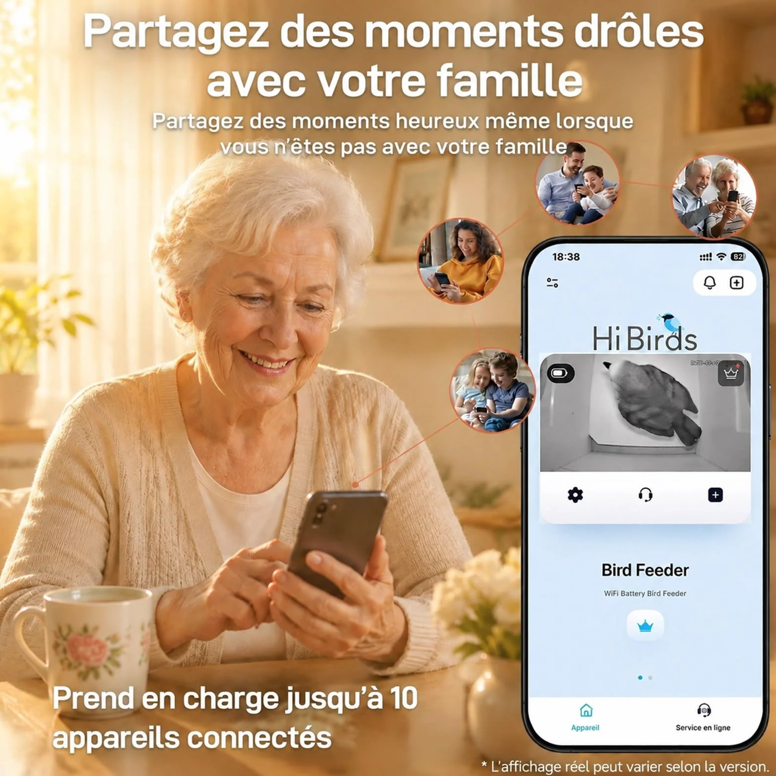 Nichoir Oiseaux avec Caméra 5MP HD WiFi 2.4G Vision Nocturne Exterieur