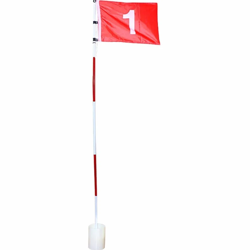Drapeaux De Golf Drapeaux avec Tasses Pratique Putting Green Flag Golf Pole Pin Flaghole Golf Hole Cup Portable Mini Golf Flag Sticks pour Yard Golf Course