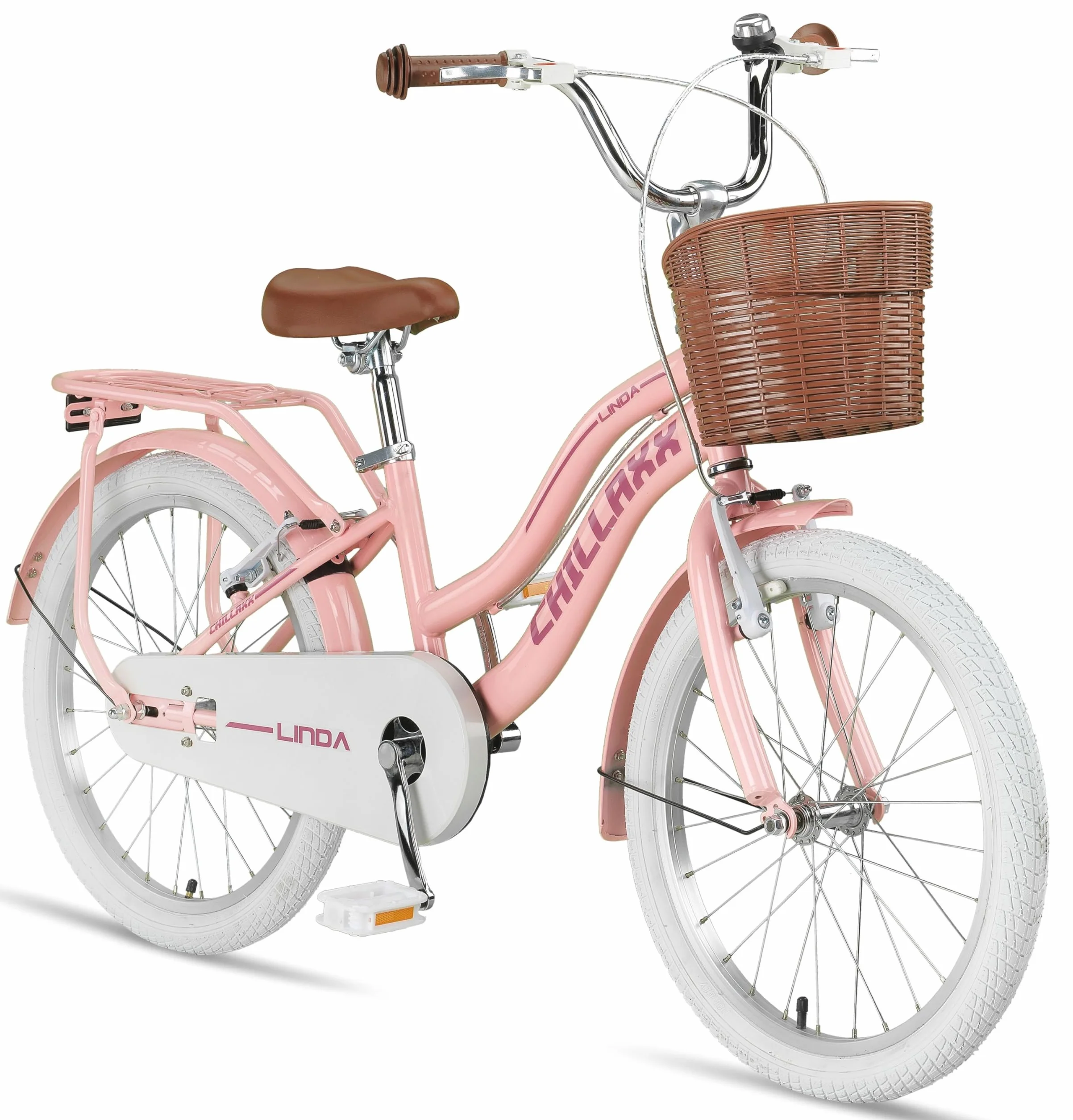 Chillaxx Bike Linda Vélo de ville 20 pouces enfant - Vélo hollandais fille garçon 6-11 ans