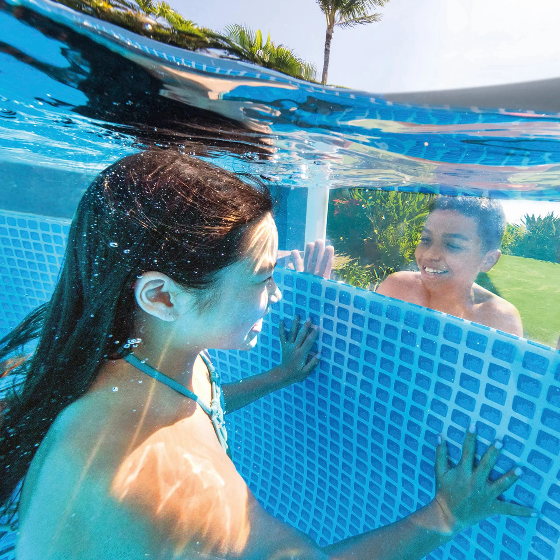 Intex Kit piscine tubulaire ronde Clearview 4,27 x 1,07m Gris