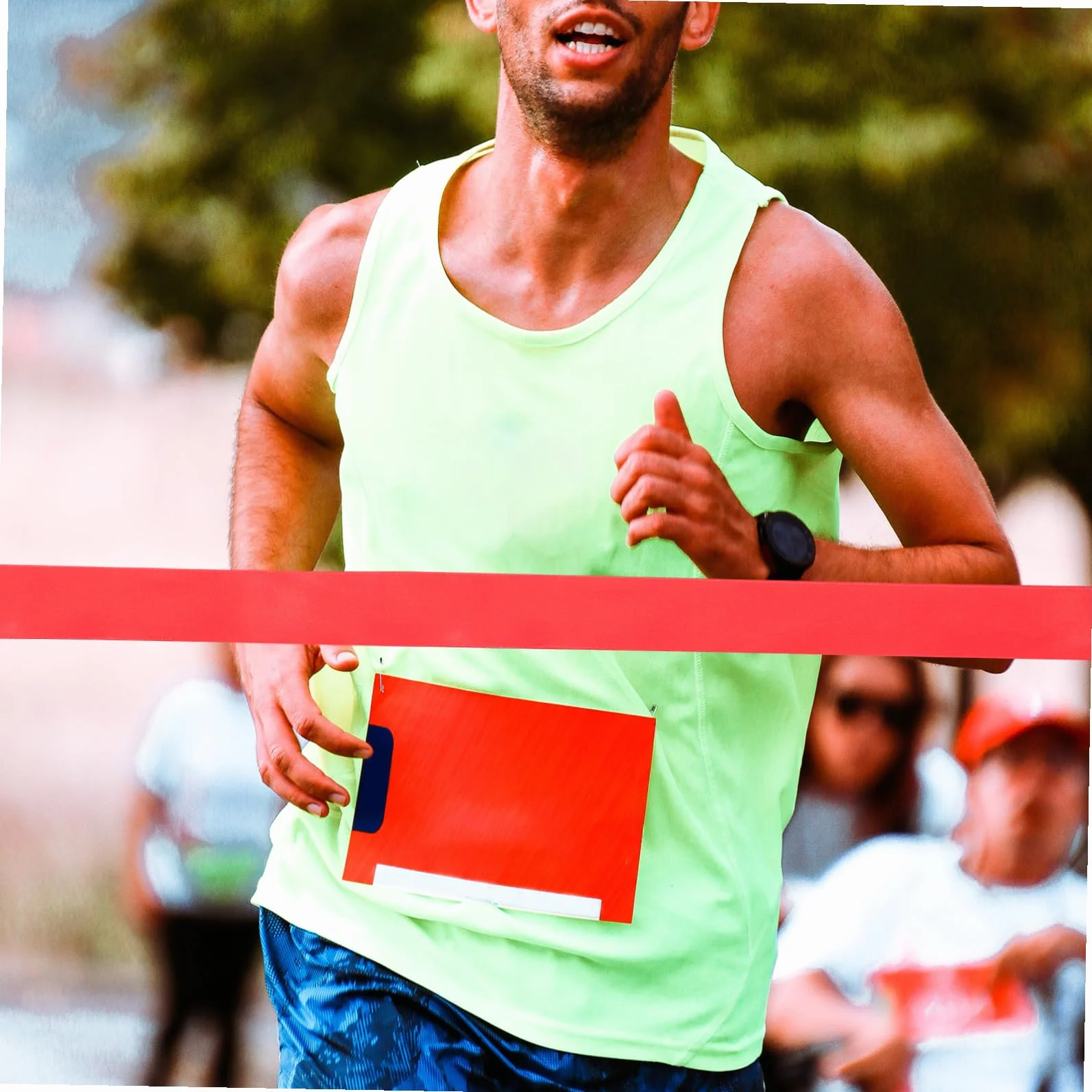 1 Rouleau de Ligne d'arrivée Sprint - Rouge - Accessoire de Sport - Accessoires Sport - Professions - Ceinture Rouge - Jour Course - Ligne Finition pour Fil Nylon -