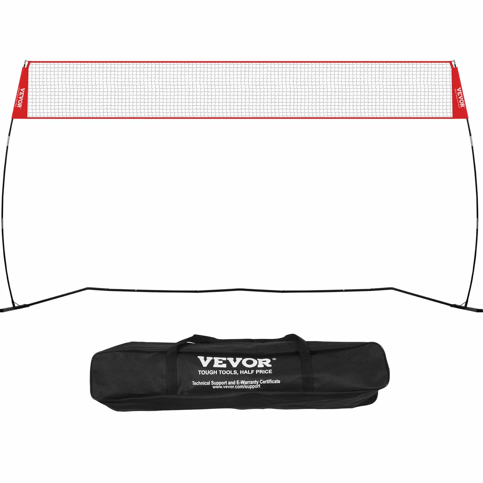 VEVOR Filet d'Entraînement de Volley-Ball Autoportant Portable à Hauteur Réglable avec Sac de Transport