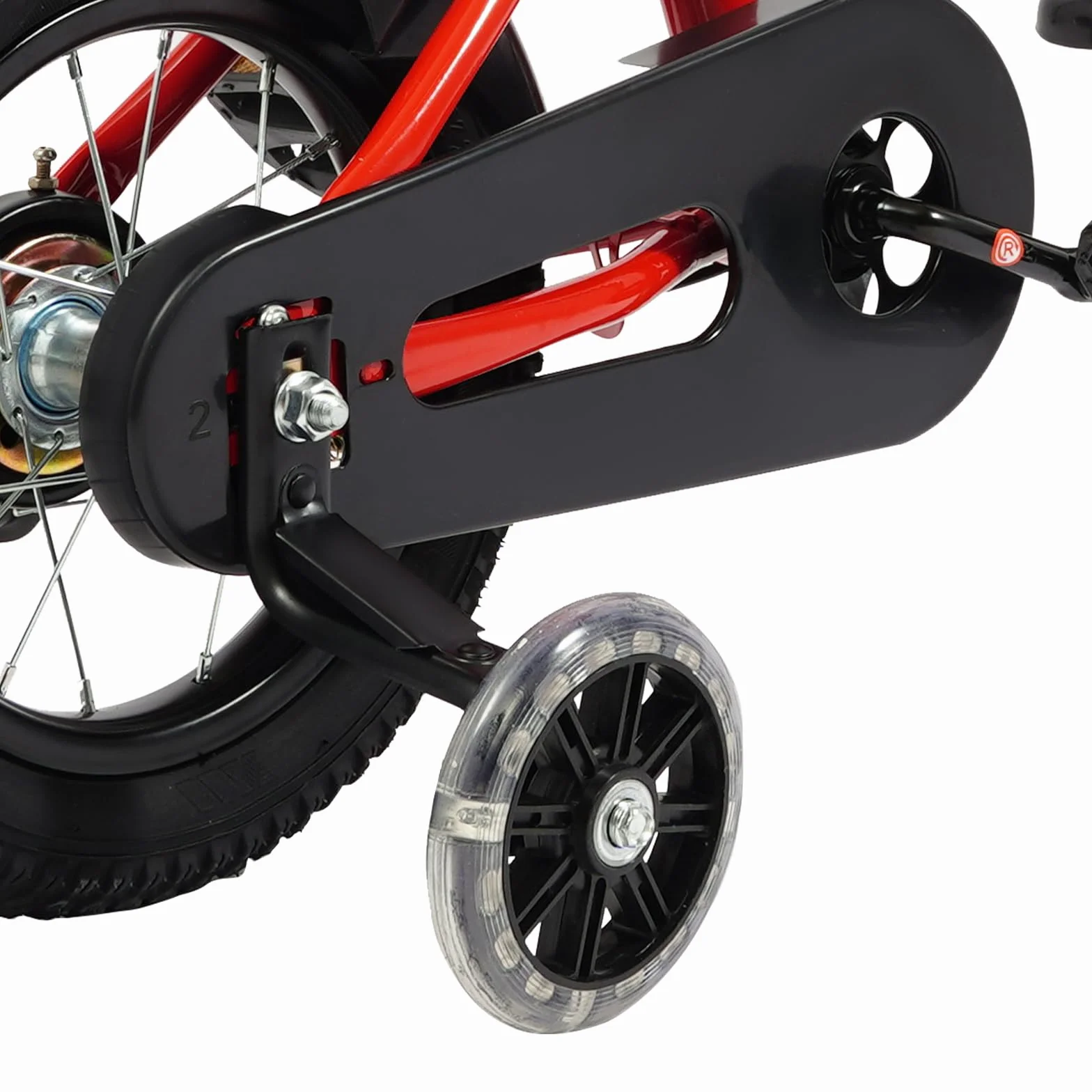 Vélo pour enfant 12" avec roues stabilisatrices, panier et bouteille d'eau