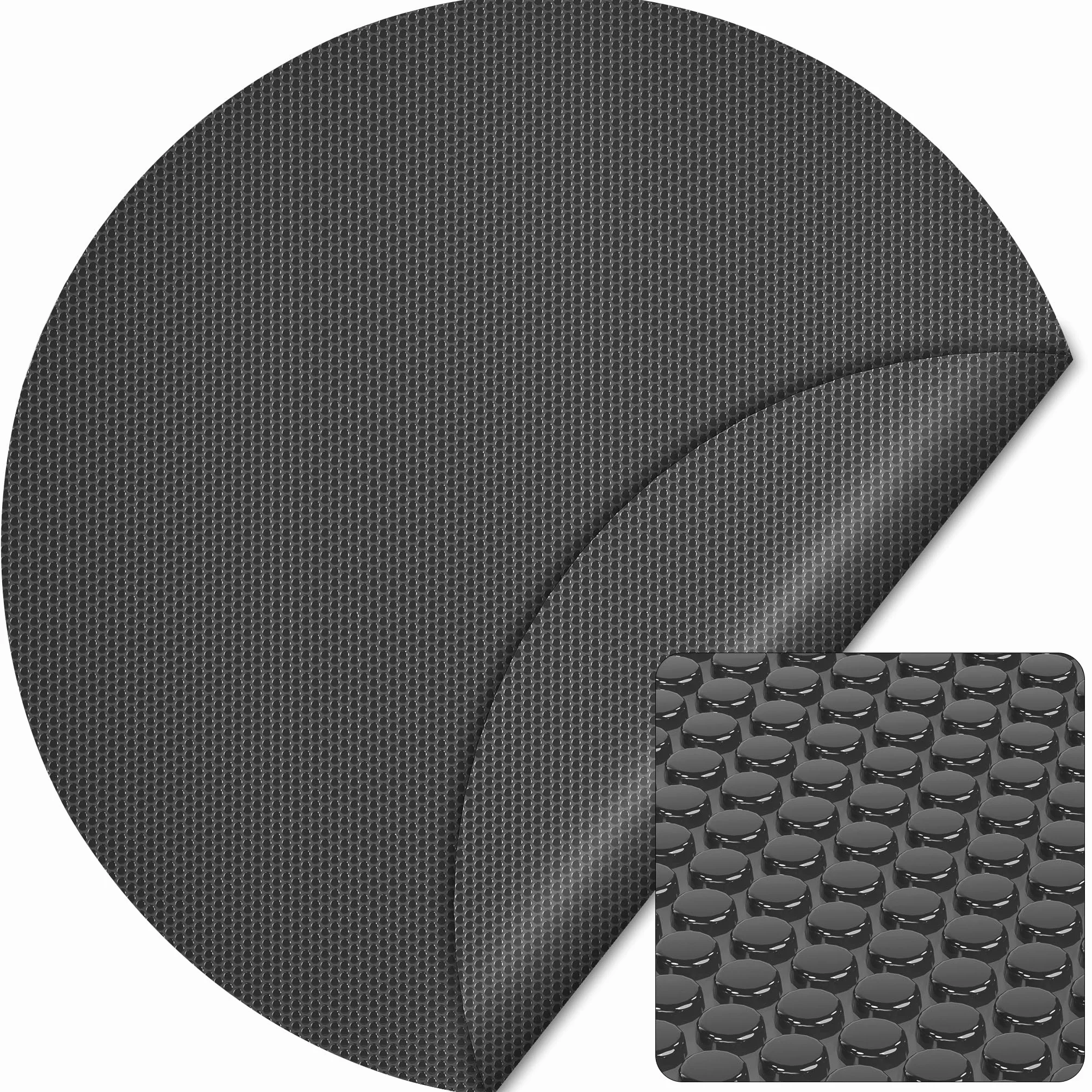 Bâche Solaire pour Piscine Ø 3,6 m Noire PE 120 µ Ronde