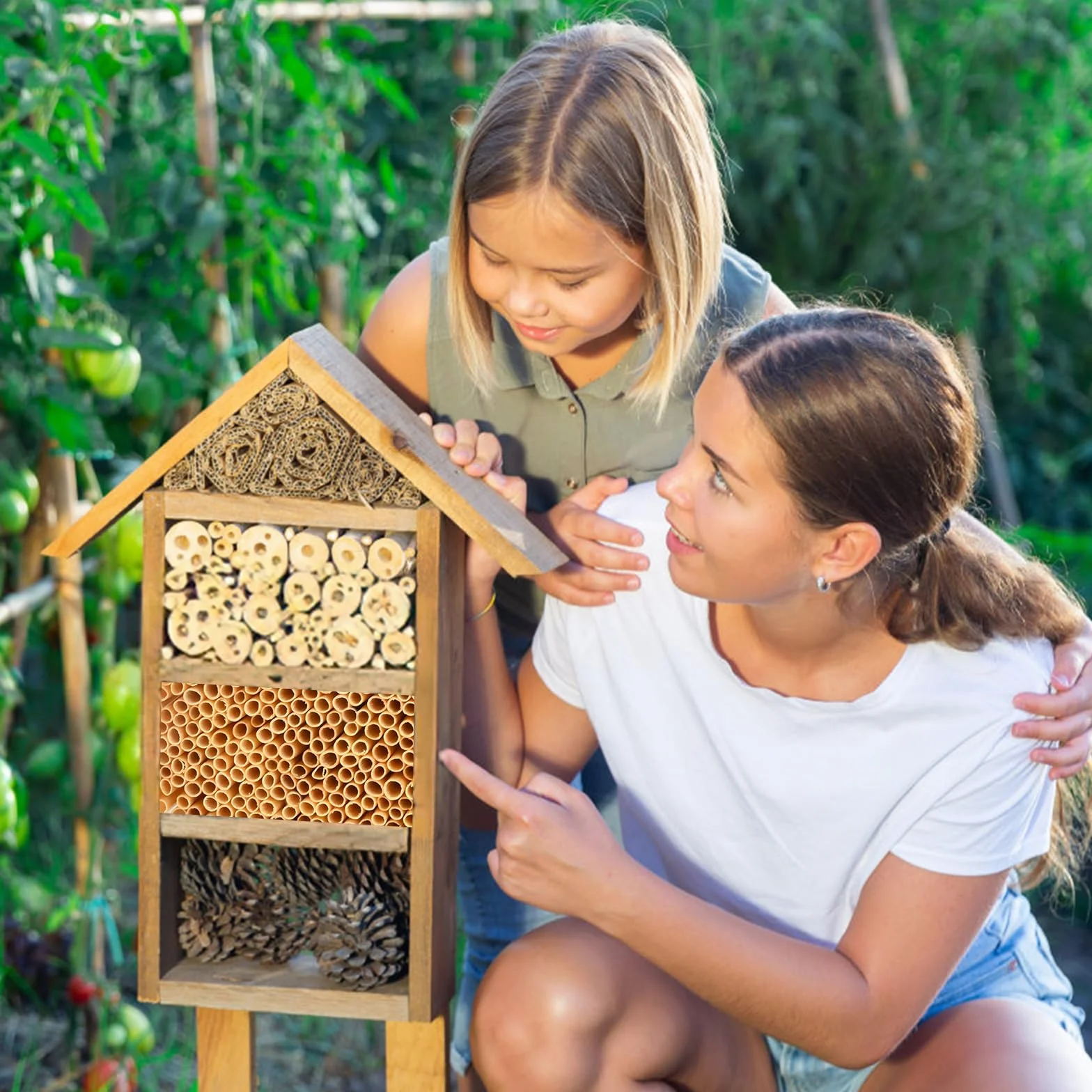 300 Pièces Tubes en Paille de Blé 14.5cm Hôtel à Insectes Diamètre 3-5 mm Kit Maison d'Abeilles