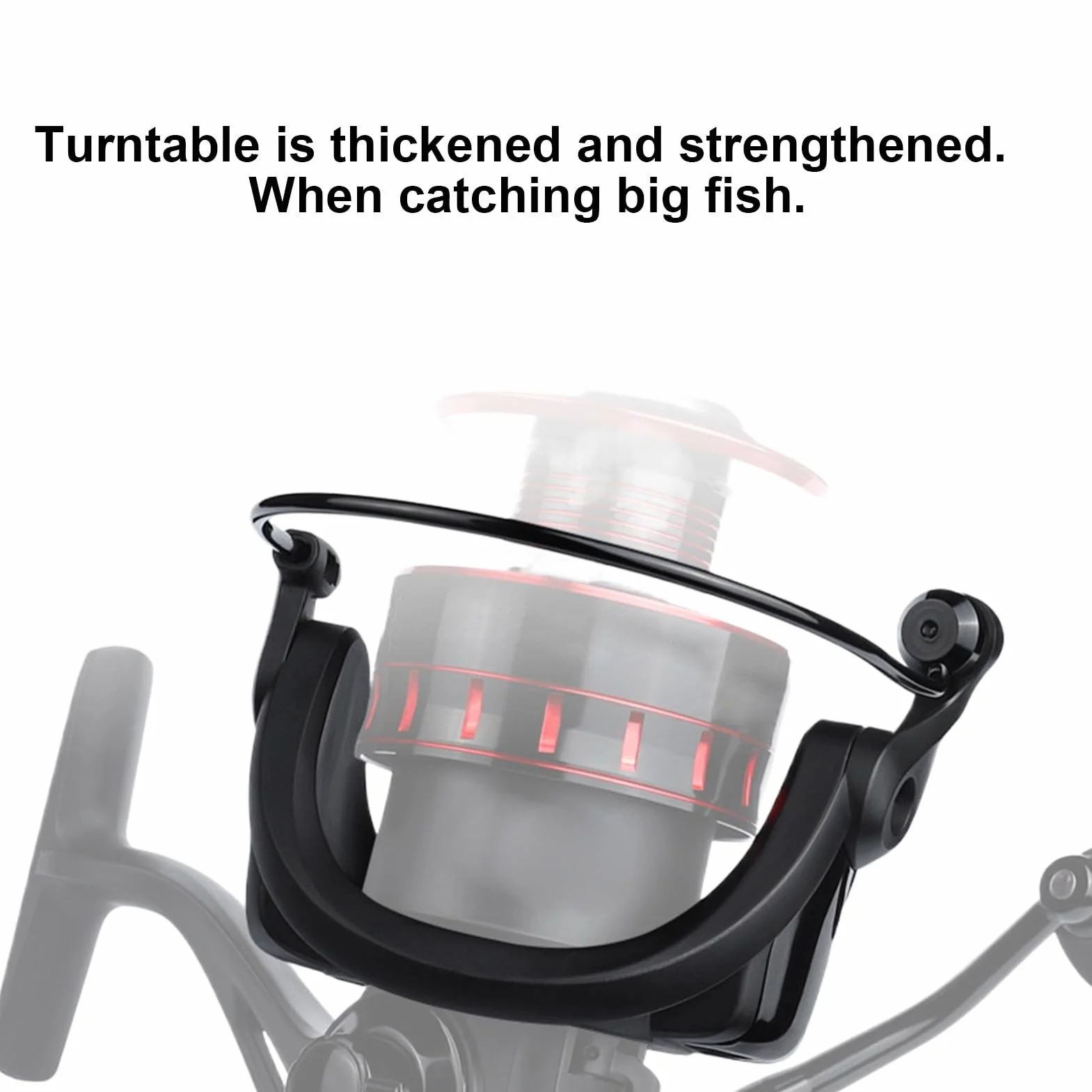 Moulinet de pêche ergonomique antidérapant pour mer, côte, glace et eau douce