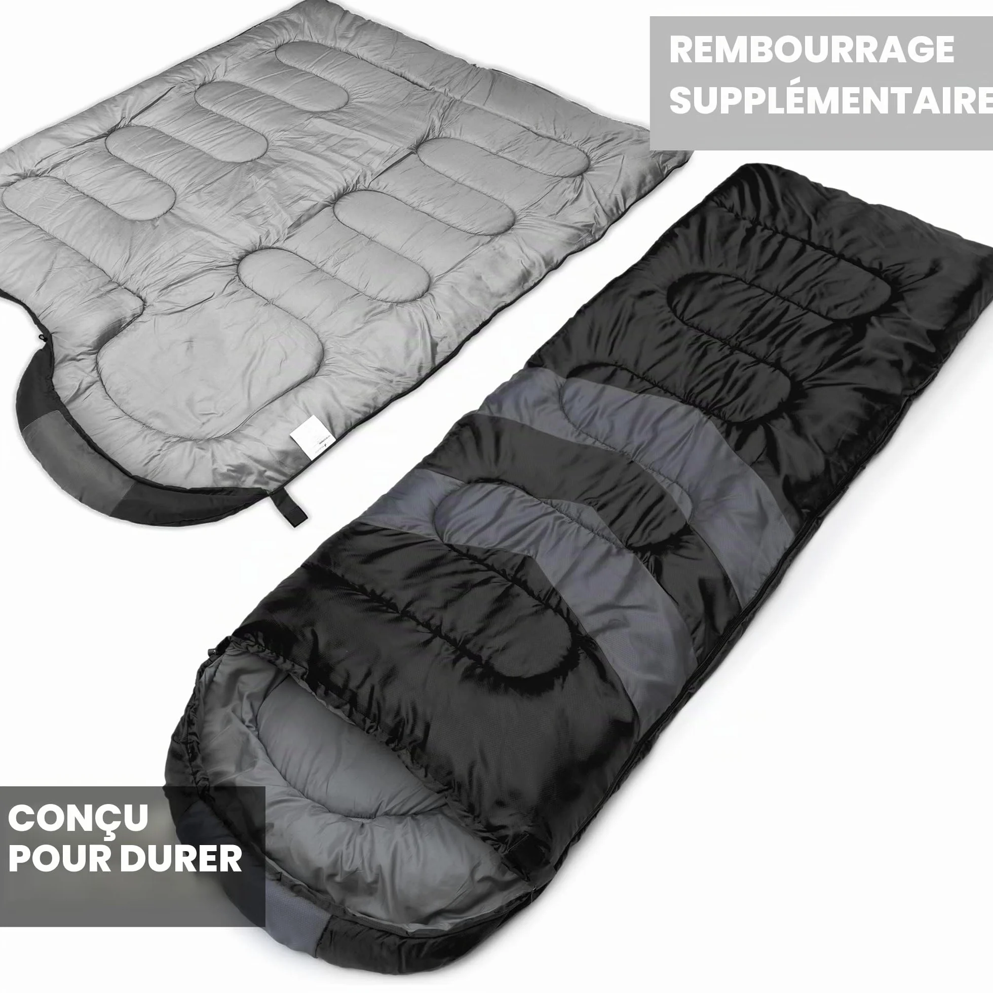MalloMe Sac de Couchage Adulte Enfant Hiver Été Printemps Automne - Duvet 1 Personne - Imperméable Sacs de Couchage de Damping et Randonnée - Sac Couchage Ultra Léger, Compact Sleeping Bag